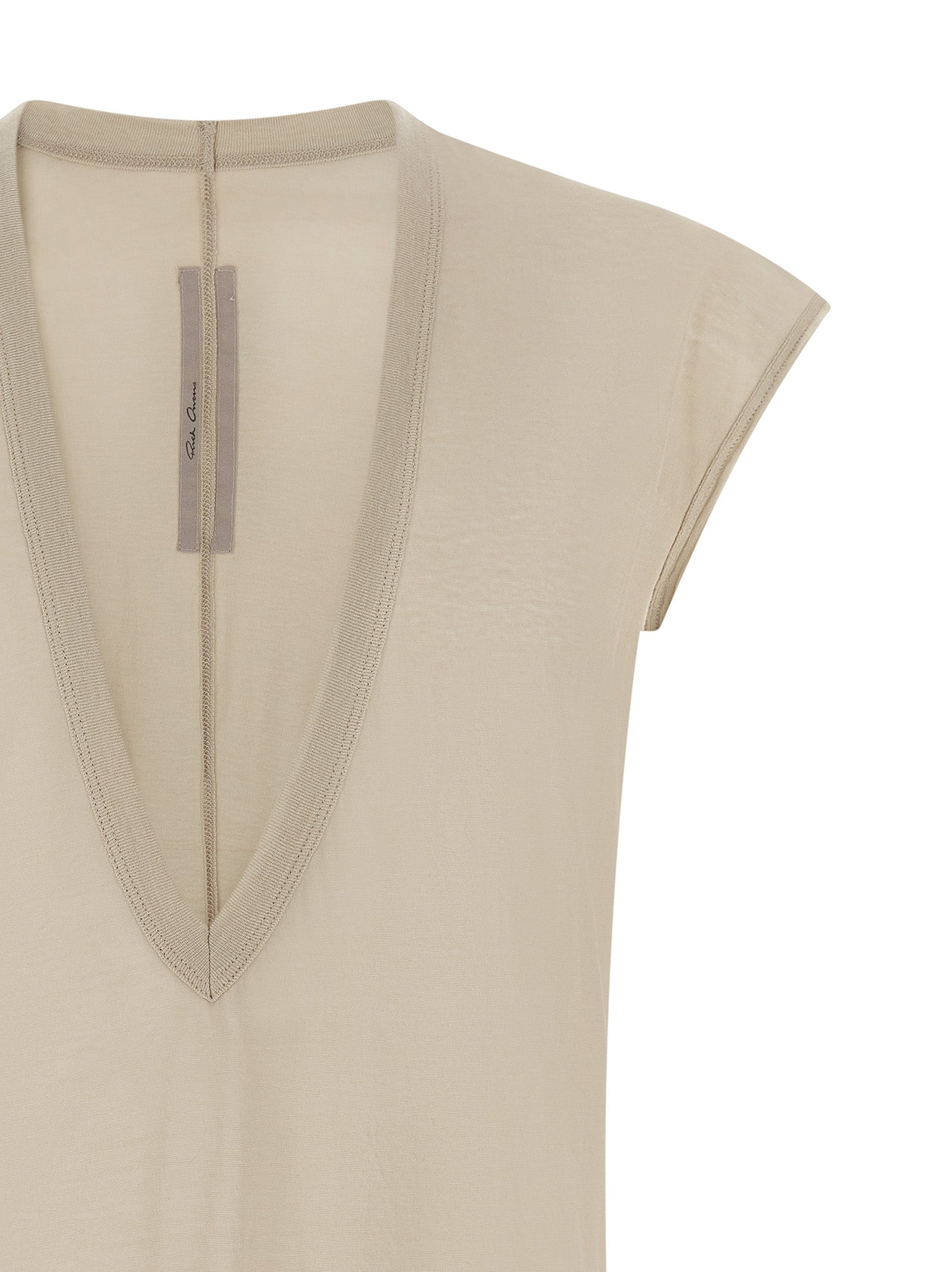 Rick Owens Beige Cotton T-Shirt