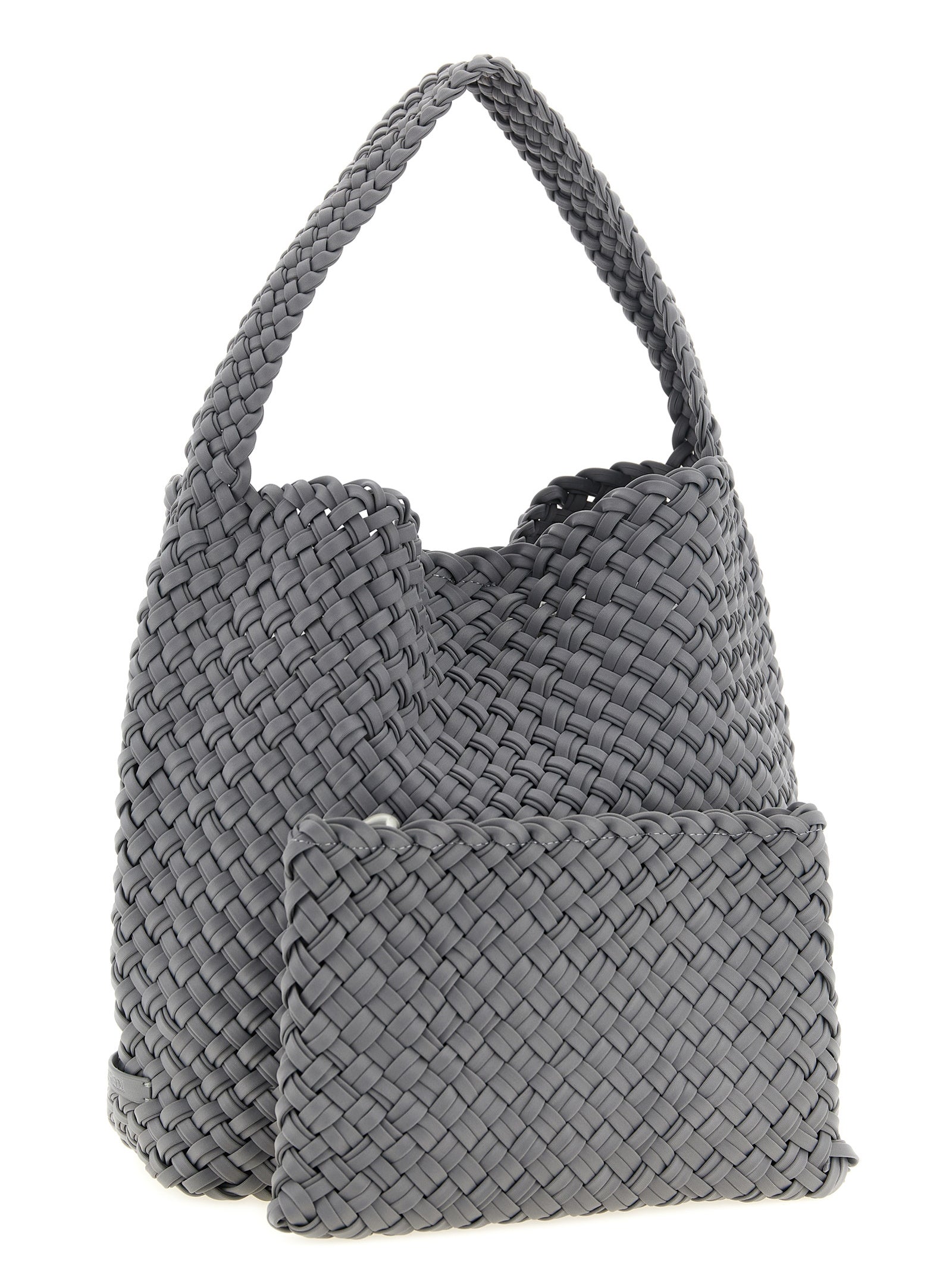 NAGHEDI Gray Nylon Shoulder Bag