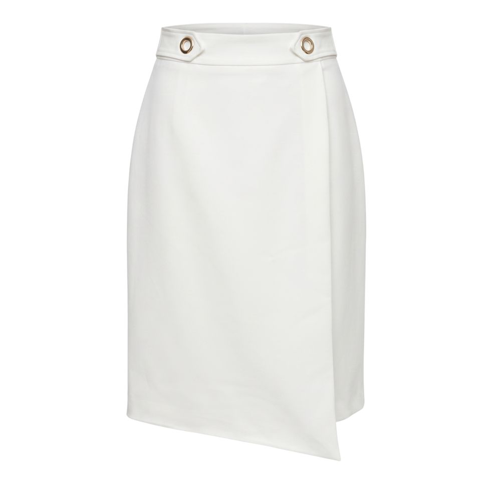 Trussardi Jeans White Polyester Women Skirt