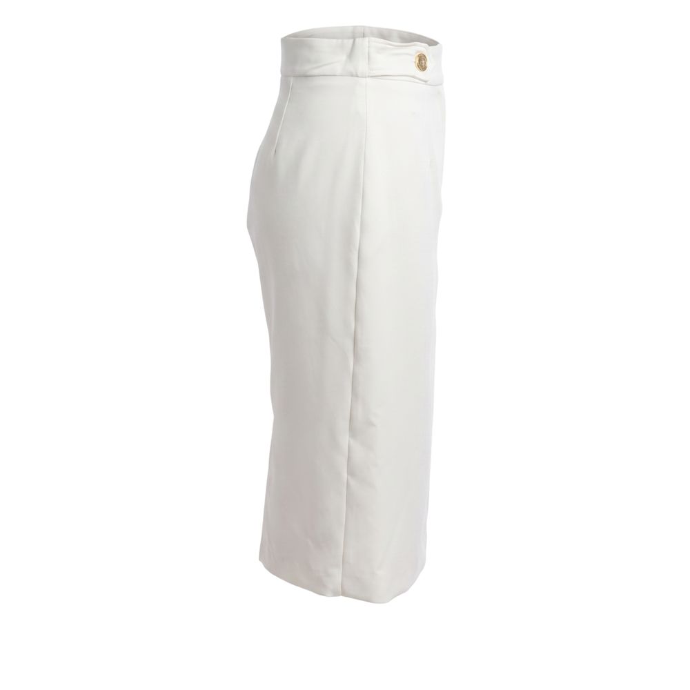 Trussardi Jeans White Polyester Women Skirt