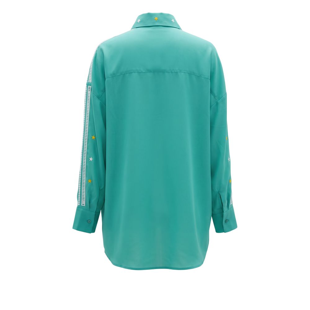 Trussardi Jeans Green Polyester Women Shirt
