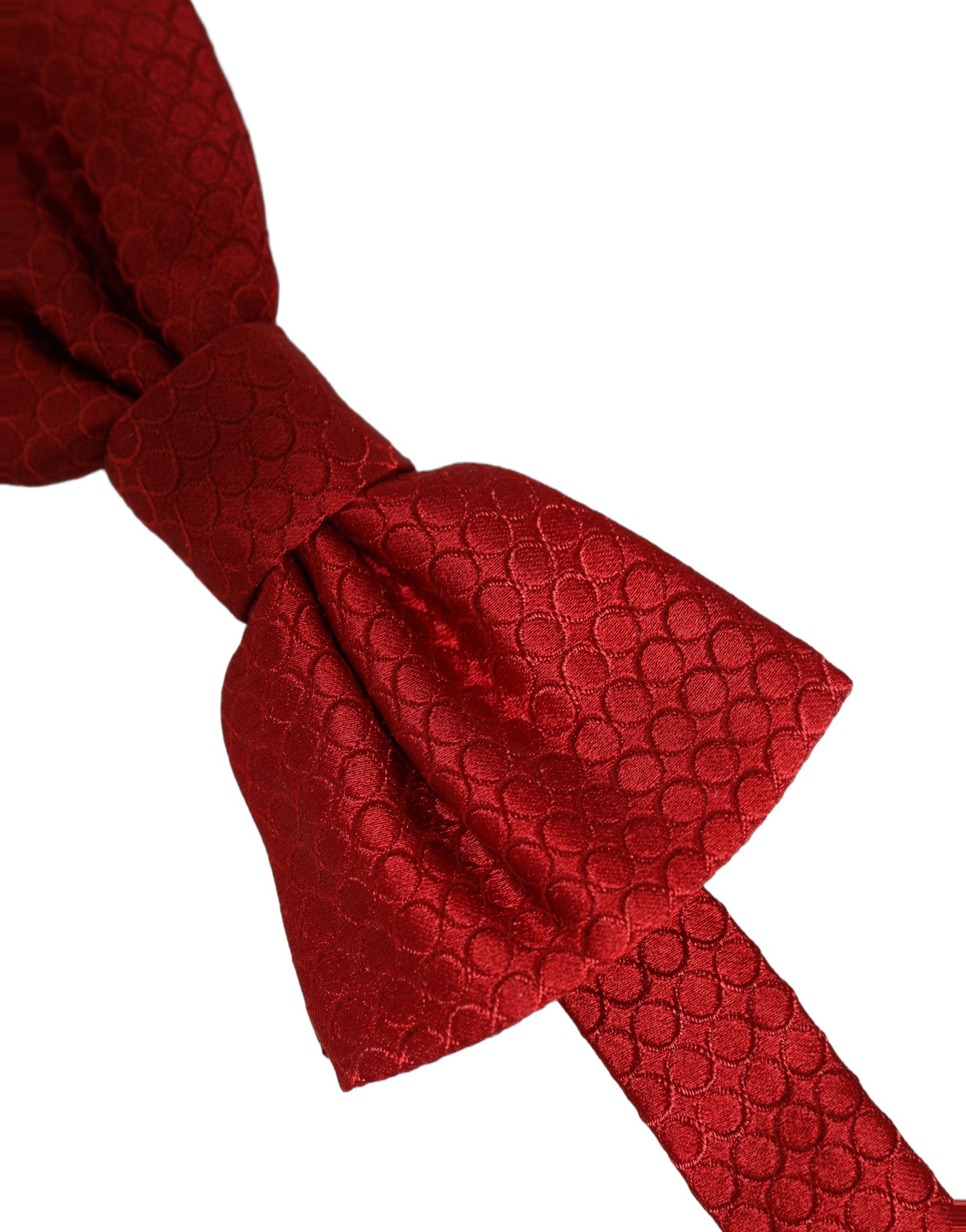 Dolce & Gabbana Men Red 100% Silk Adjustable Neck Papillon Bow Tie