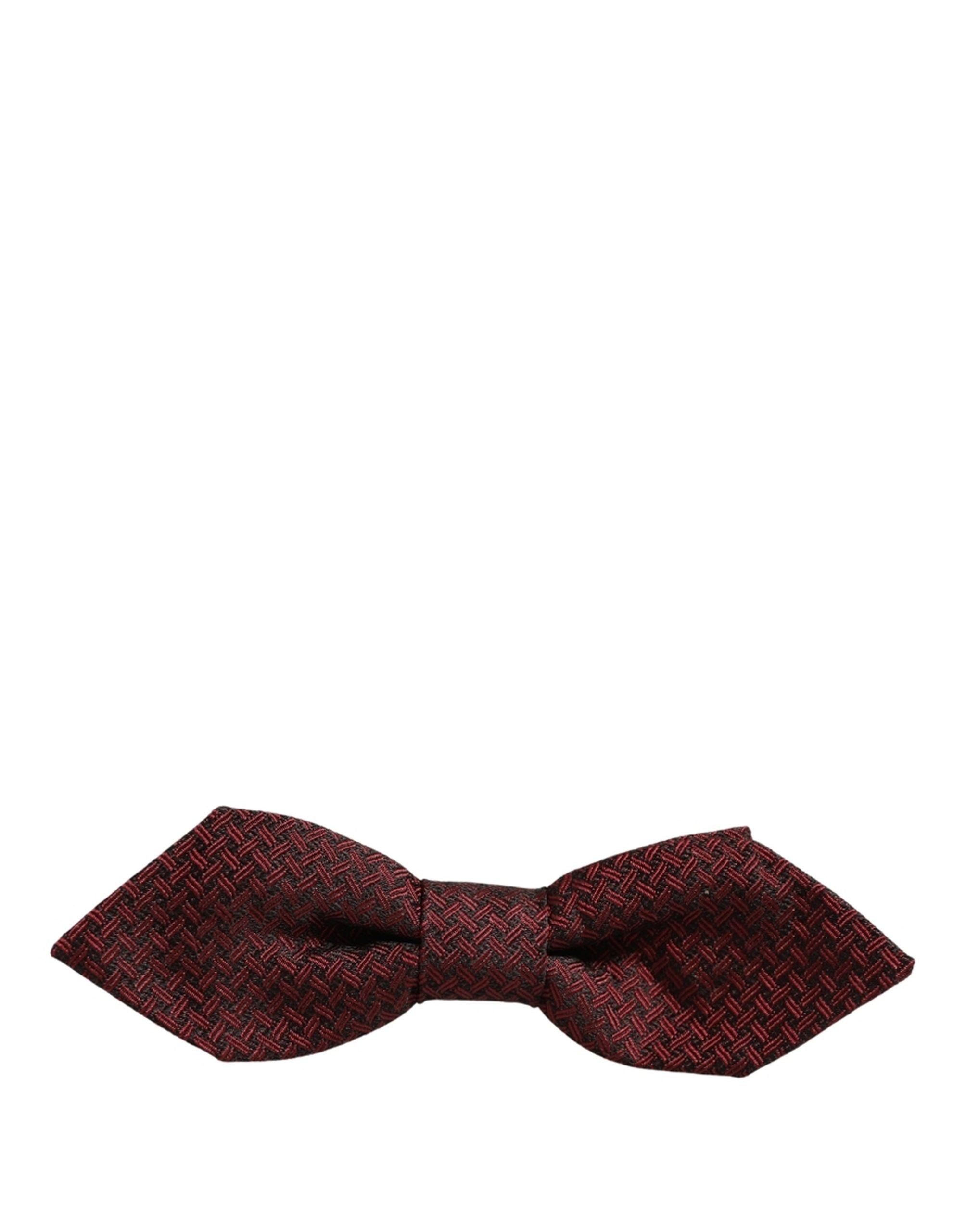 Dolce & Gabbana Men Red Silk Fantasy Adjustable Neck Papillon Bow Tie