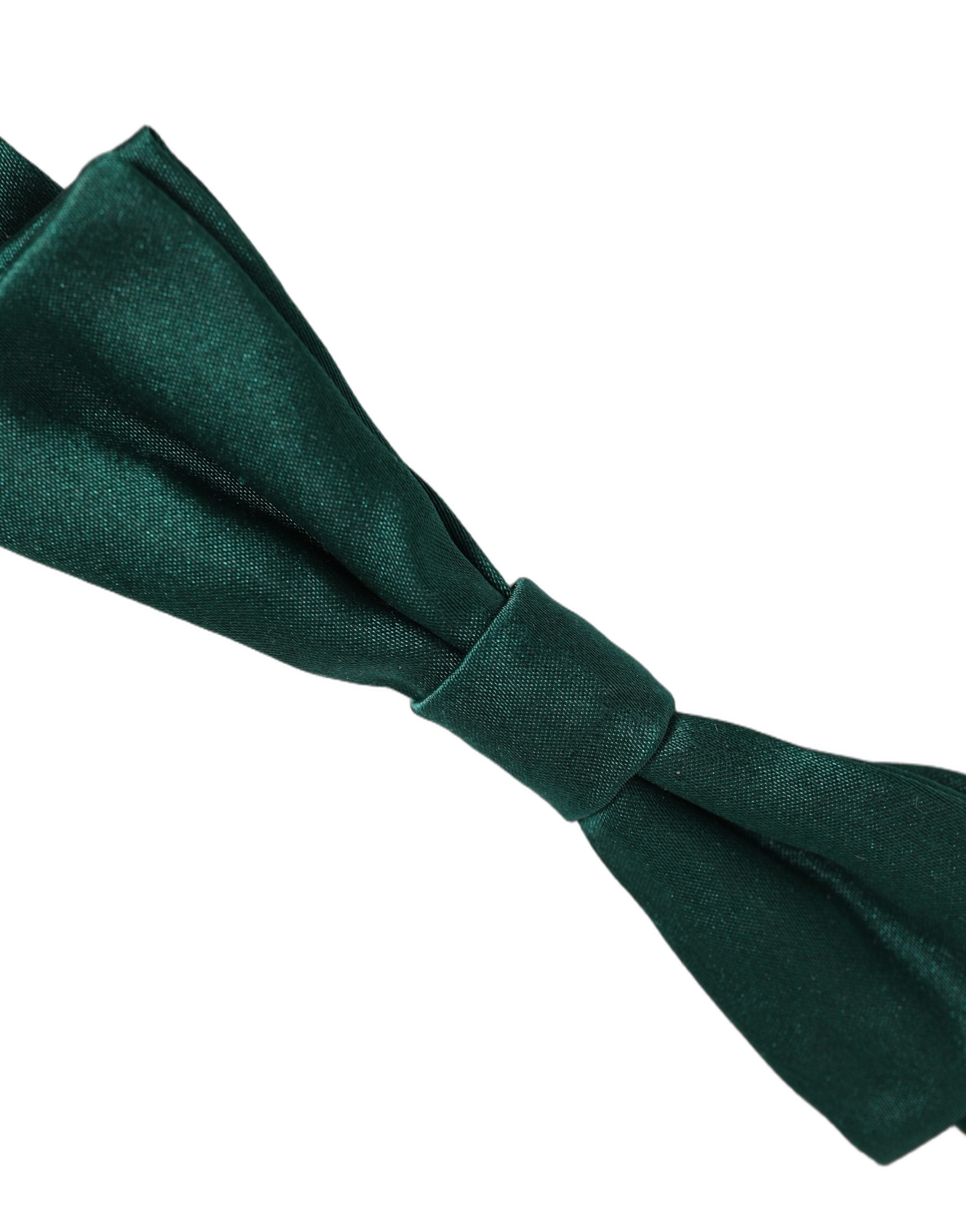 Dolce & Gabbana Men Green 100% Silk Adjustable Neck Papillon Bow Tie