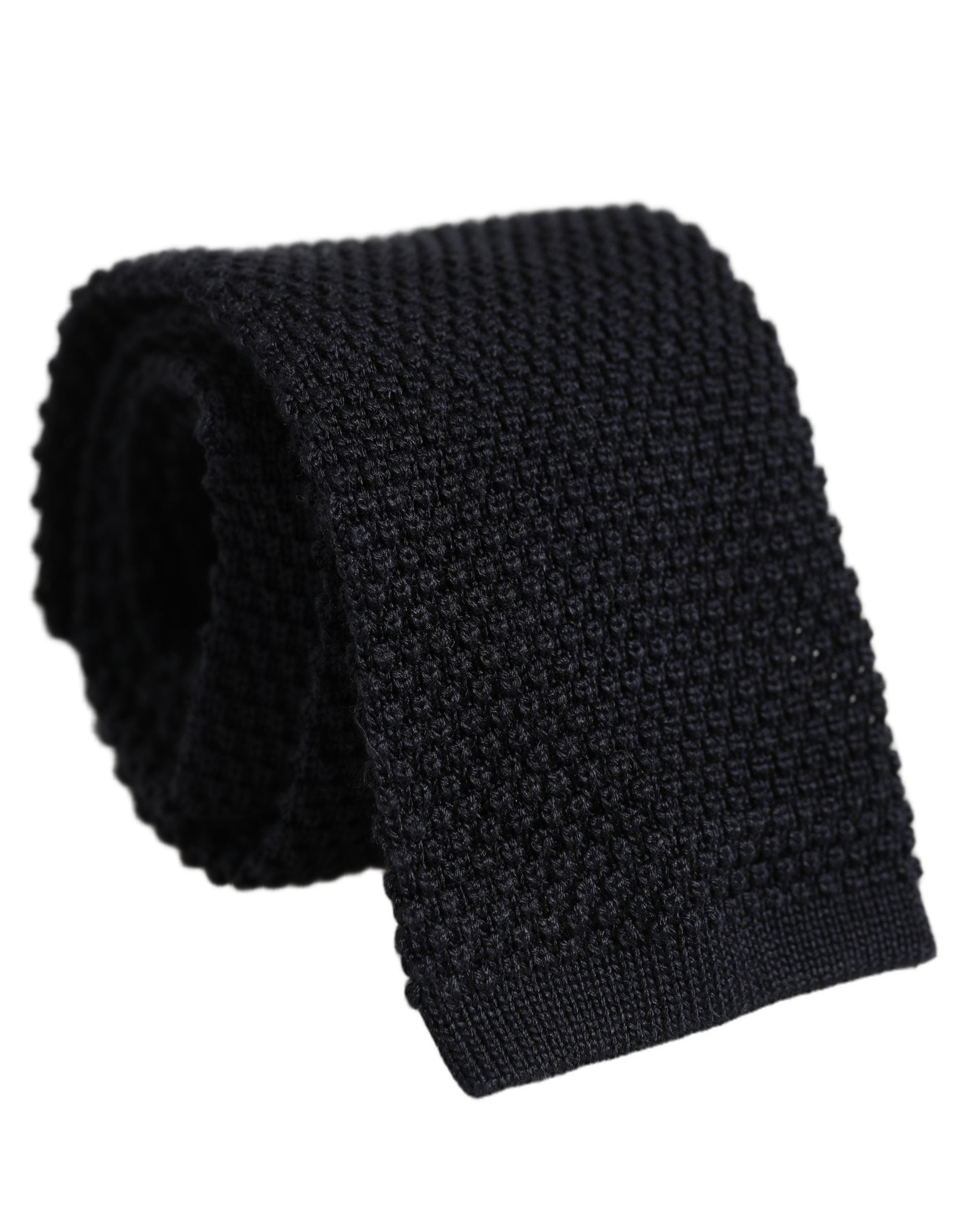 Dolce & Gabbana Men Black 100% Silk Adjustable Men Tied Necktie Tie