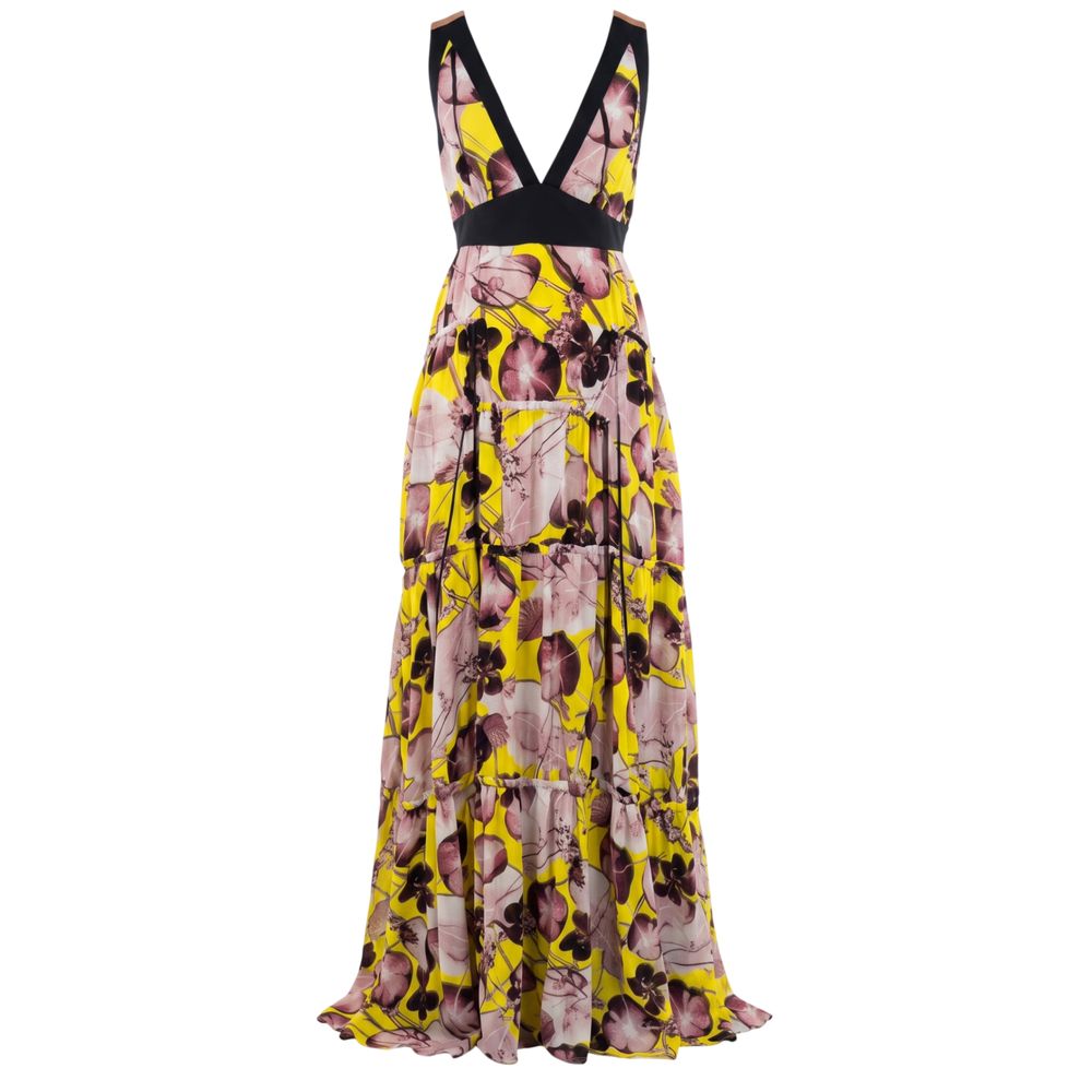 Trussardi Yellow Silk Women Dress