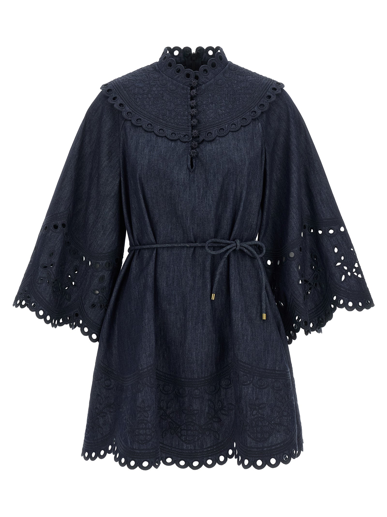 Zimmermann Blue Cotton Short Dress