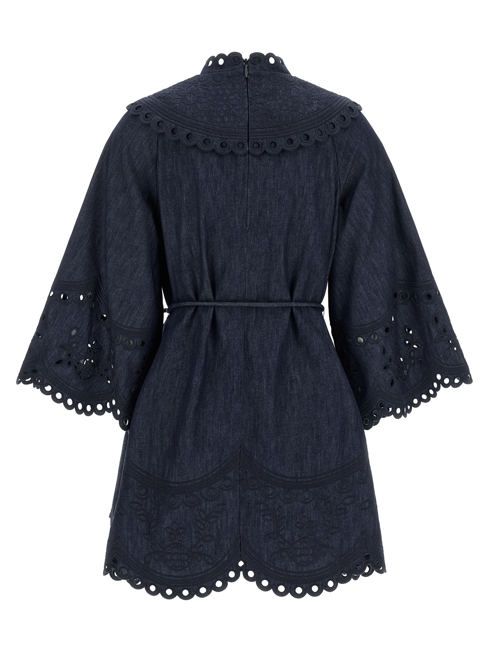 Zimmermann Blue Cotton Short Dress