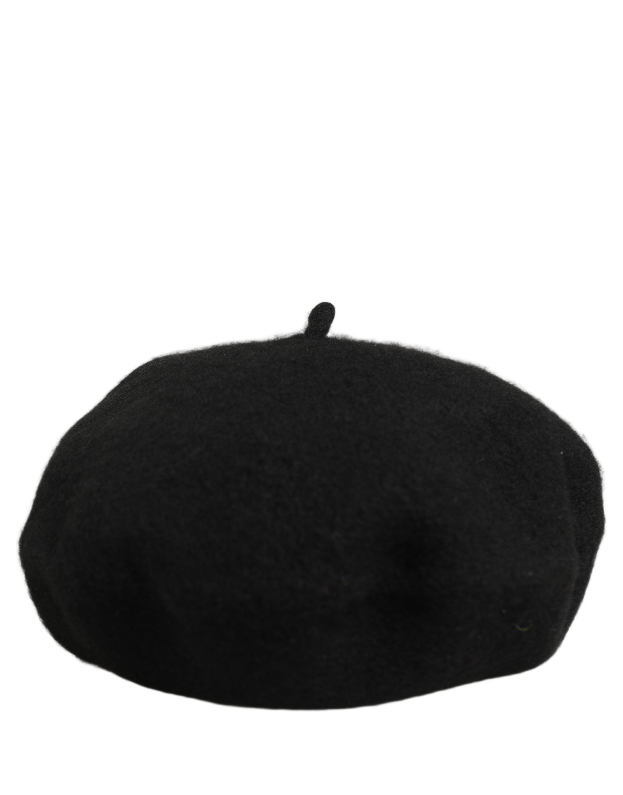 Dolce & Gabbana Black Wool French Style Beret Capello Hat