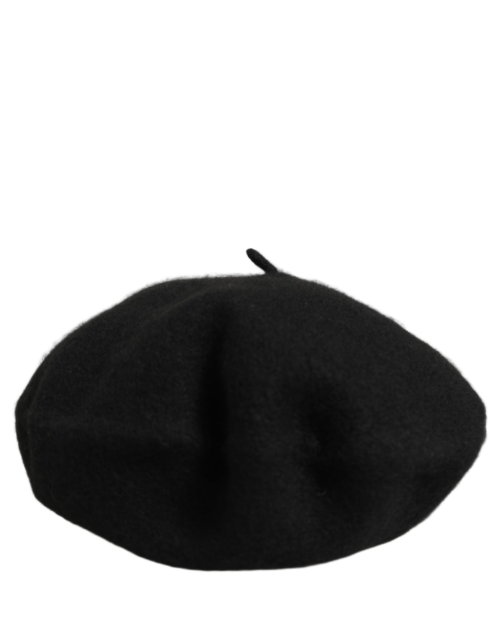 Dolce & Gabbana Black Wool French Style Beret Capello Hat