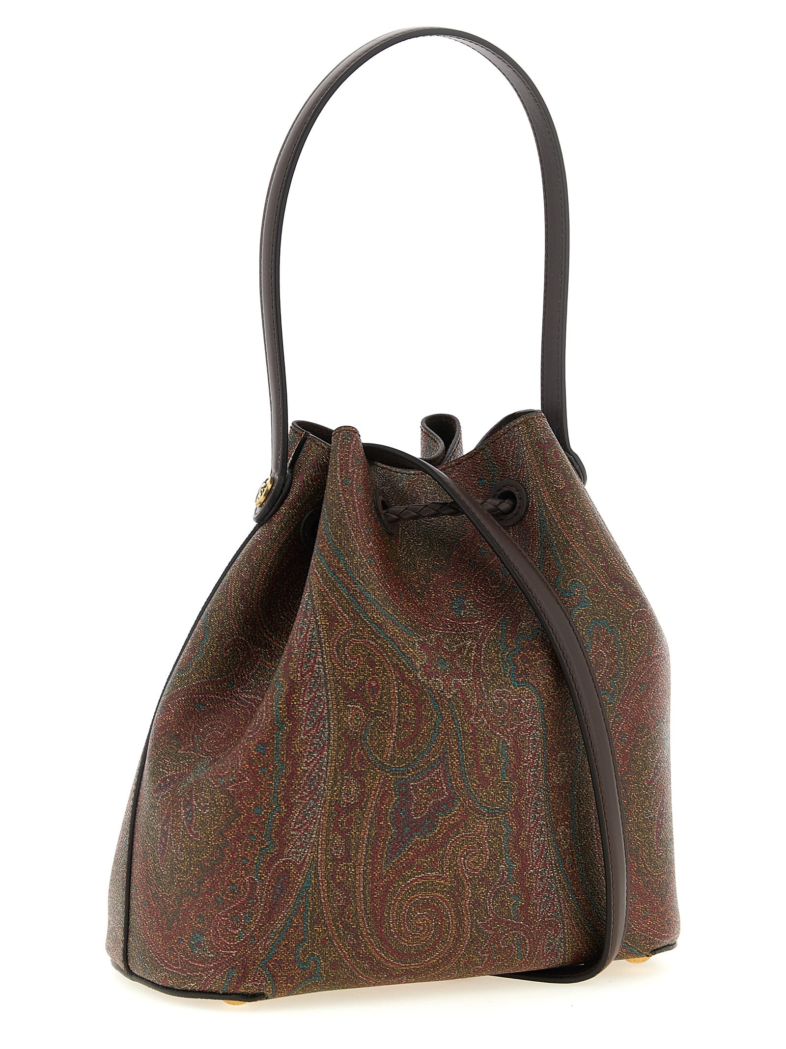 Etro Brown Cotton Handbag