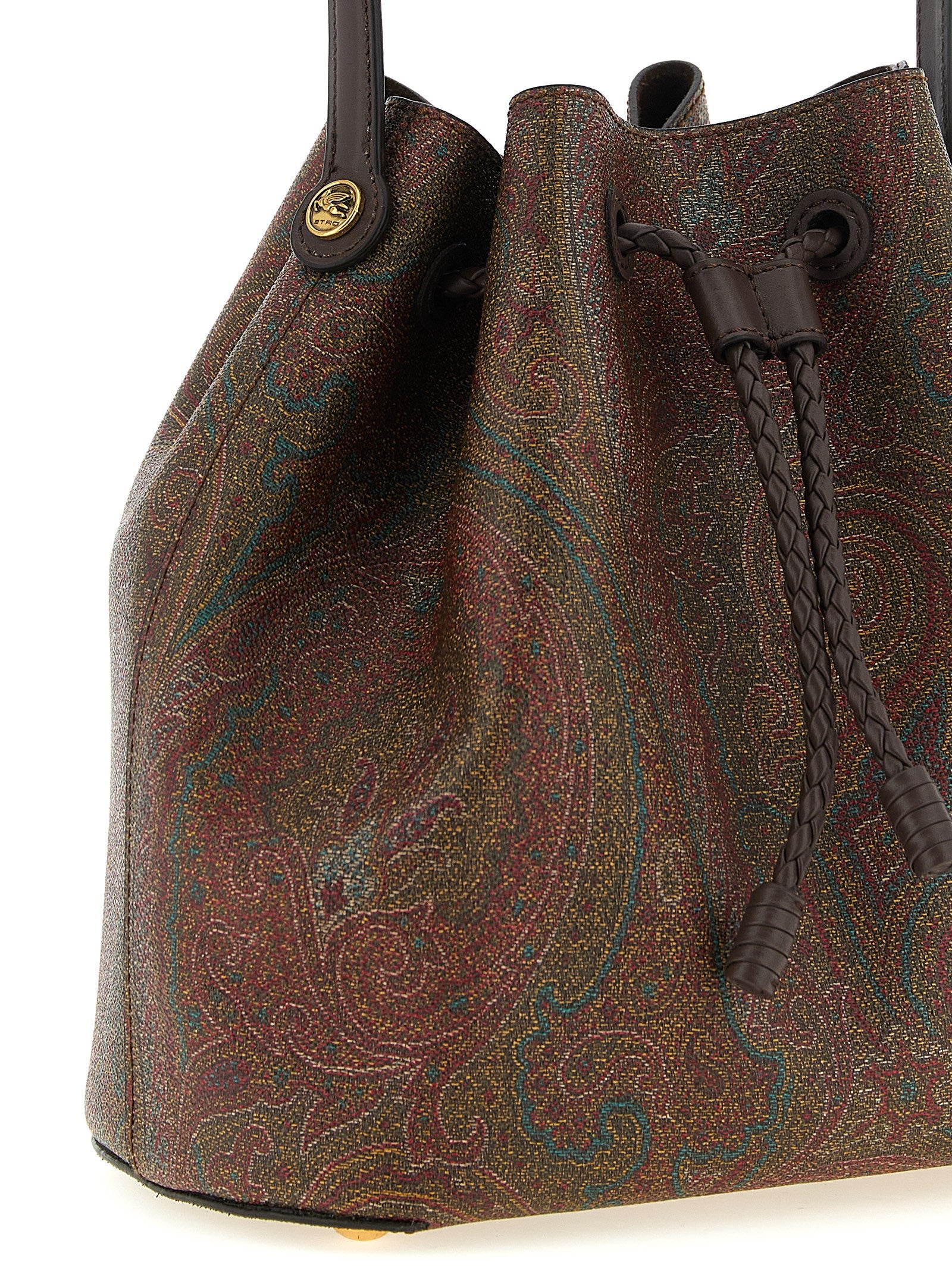 Etro Brown Cotton Handbag