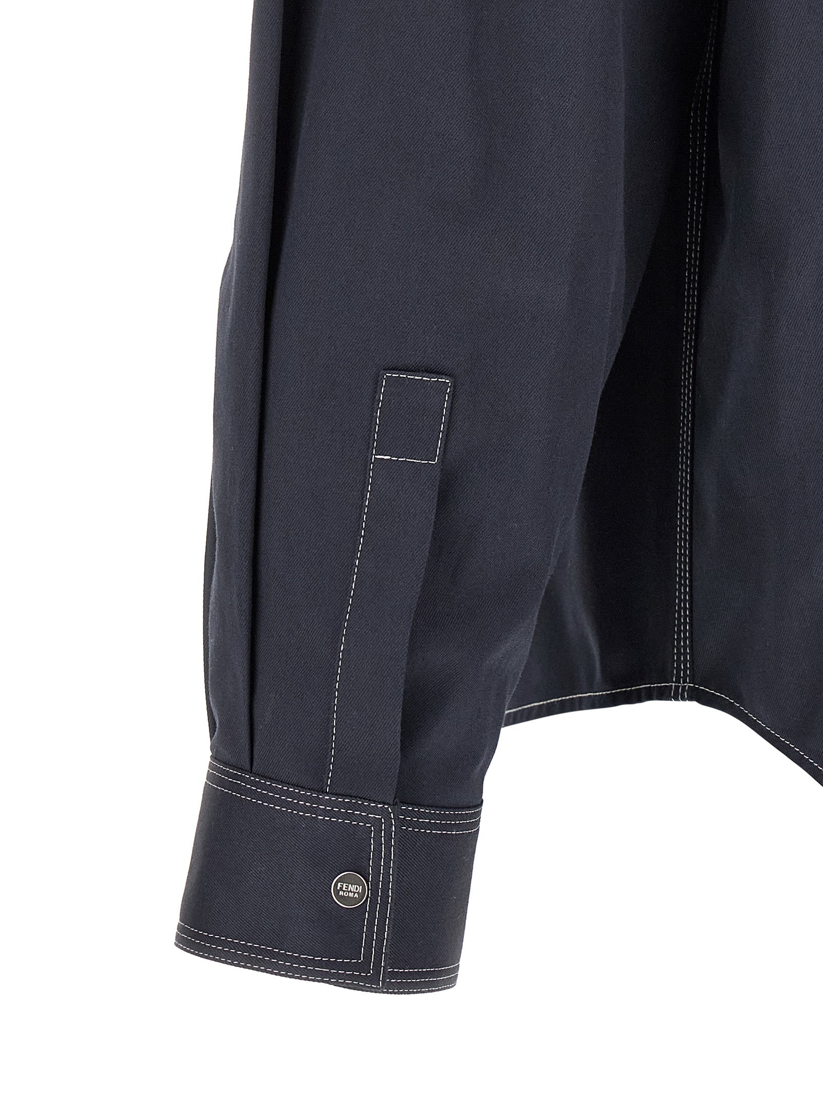 Fendi Blue Cotton Blouse