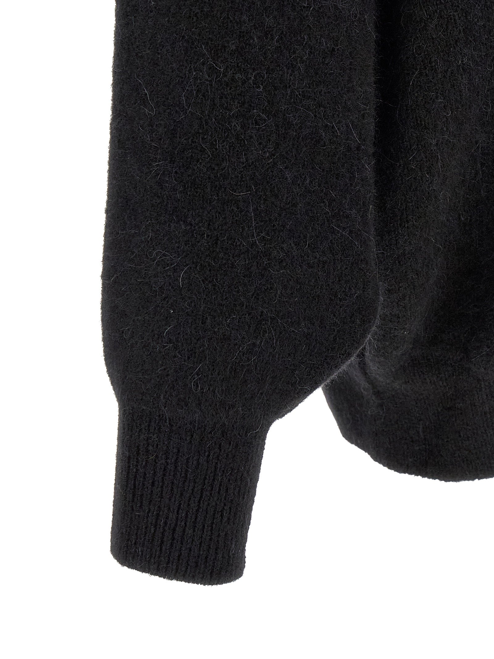 Rick Owens Black Marabou Sweatshirt