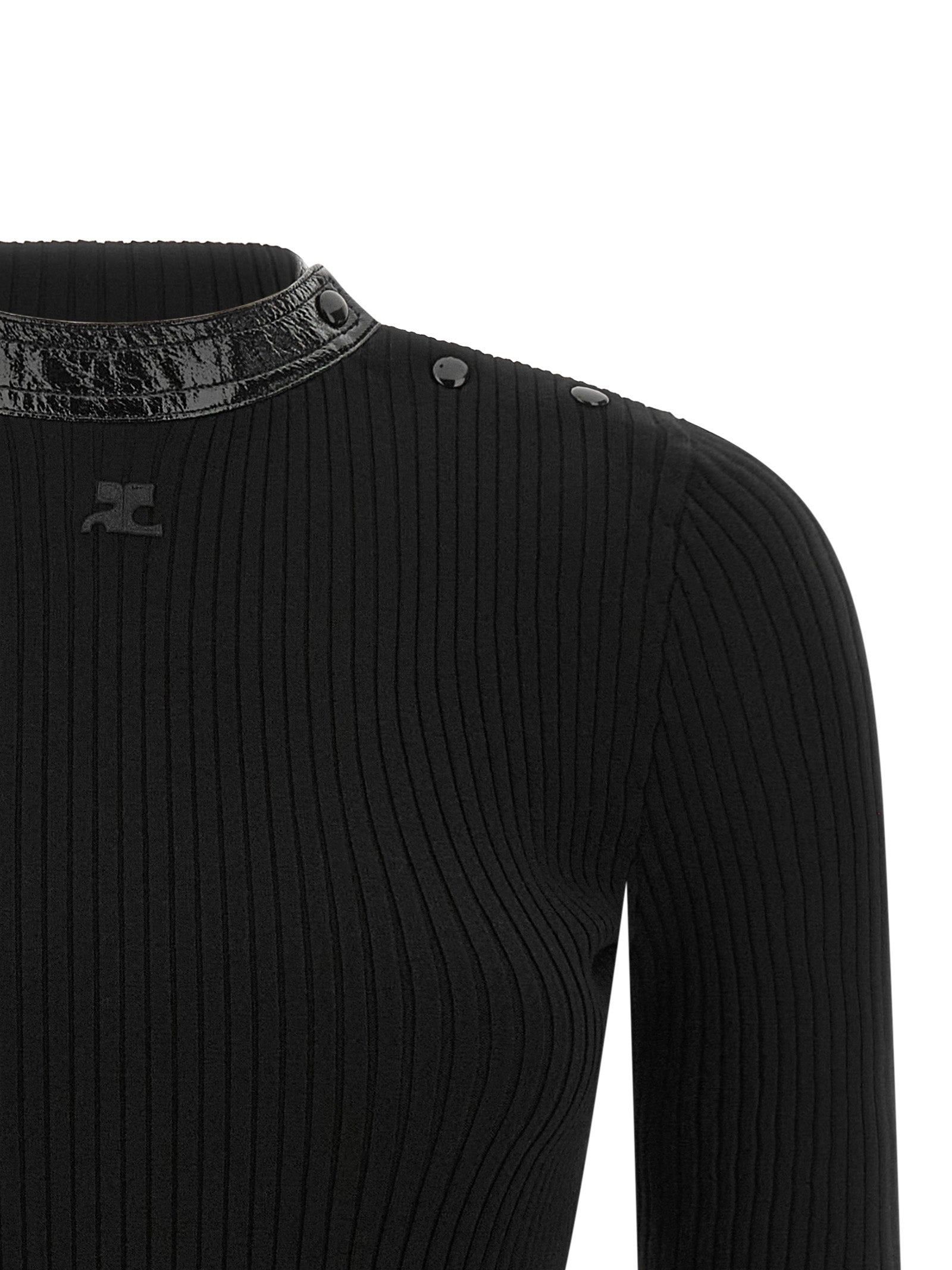 Courrèges Black Viscose Cardigan