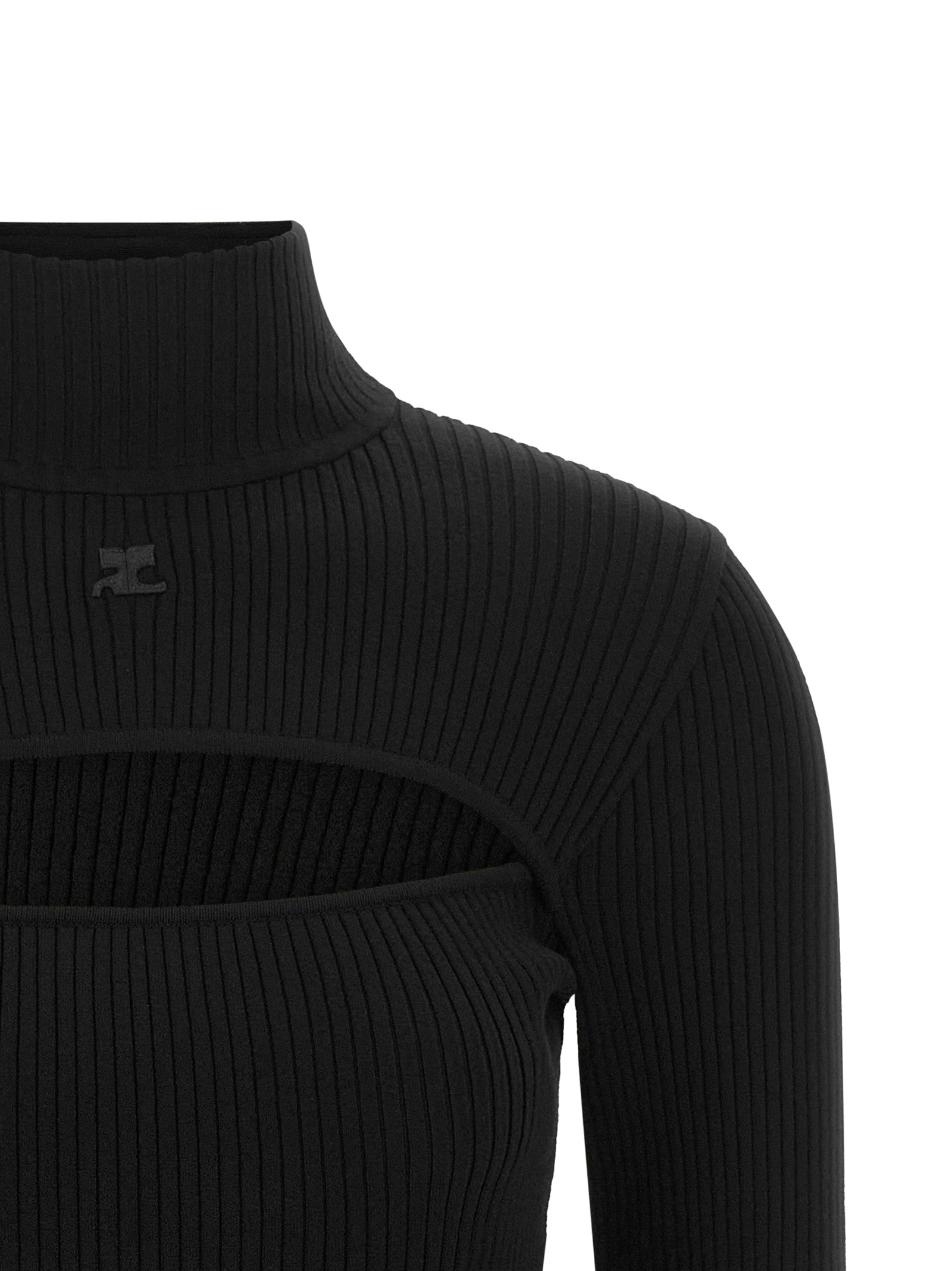 Courrèges Black Viscose Cardigan