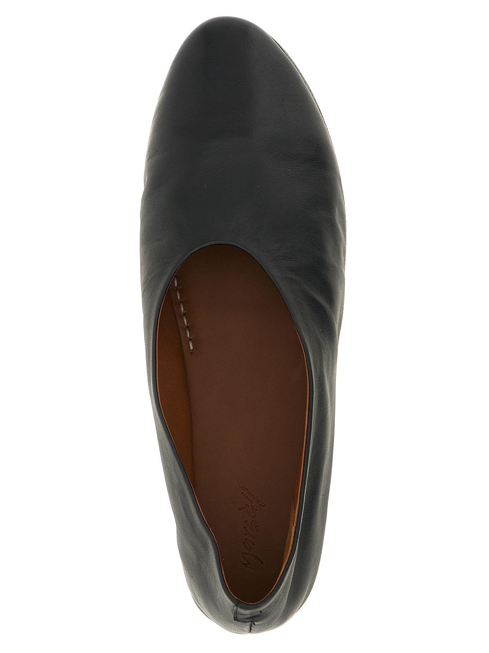 Marsell Black Calfskin Ballet Flats