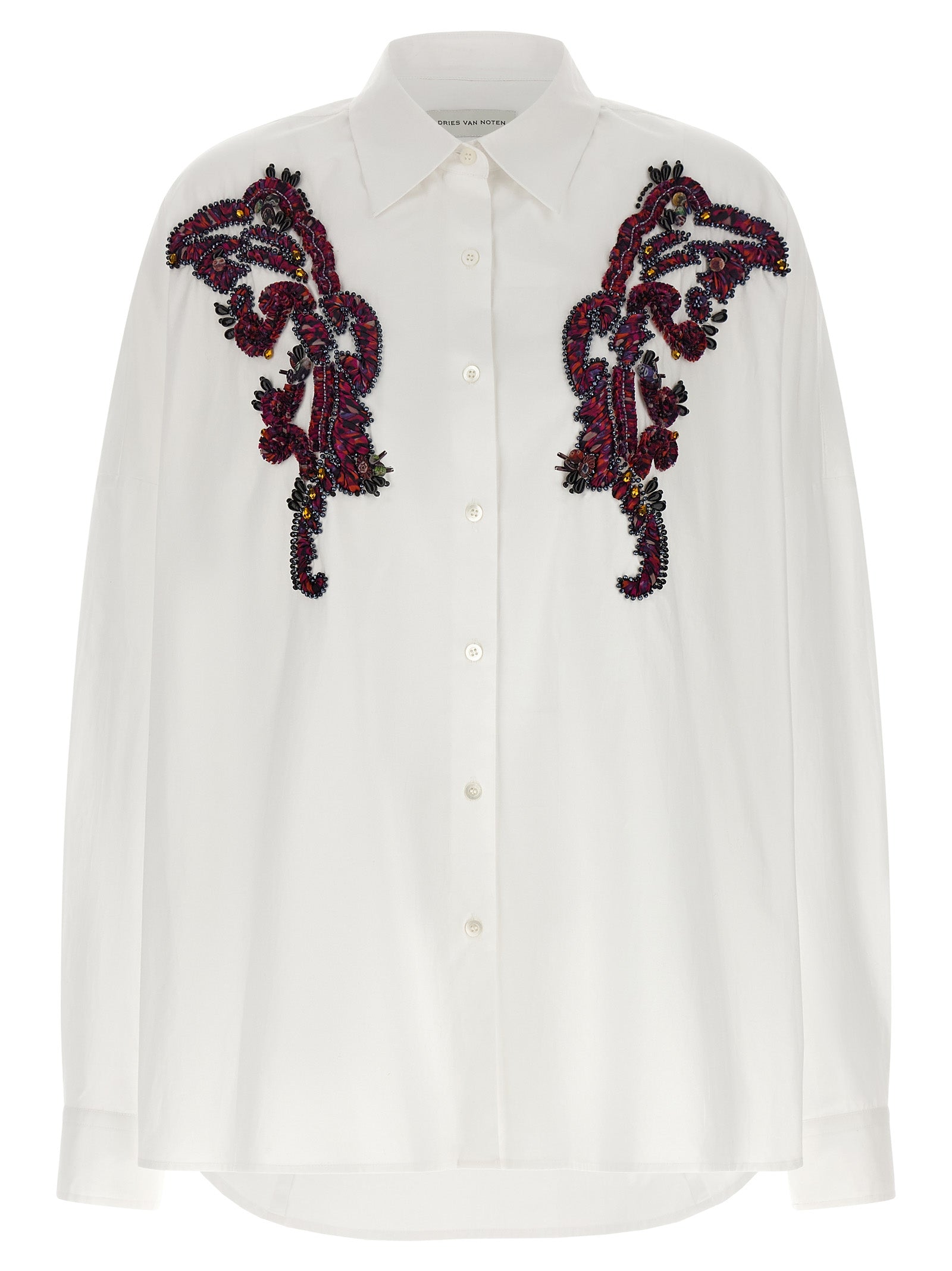 Dries Van Noten White Cotton Blouse