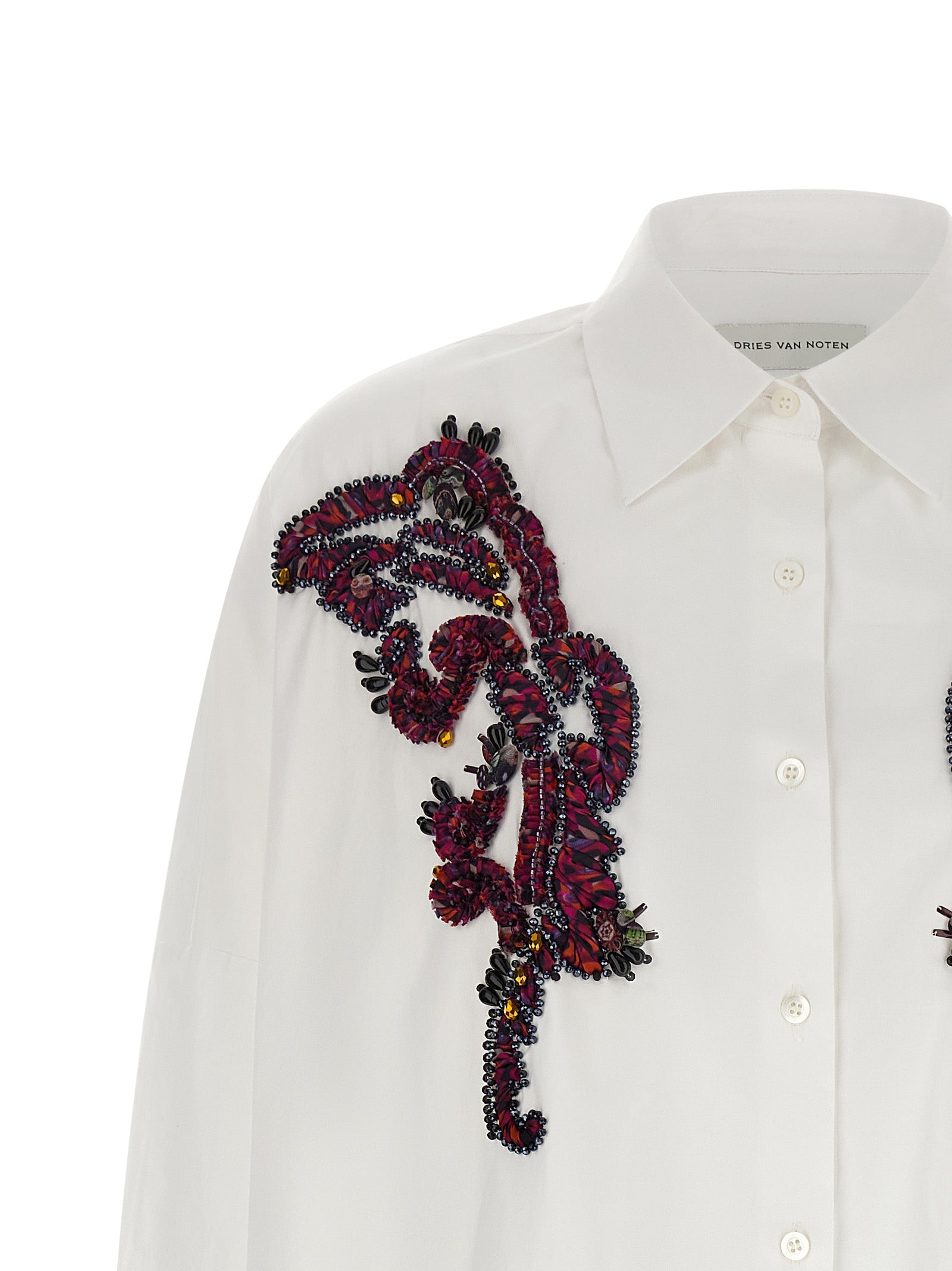 Dries Van Noten White Cotton Blouse