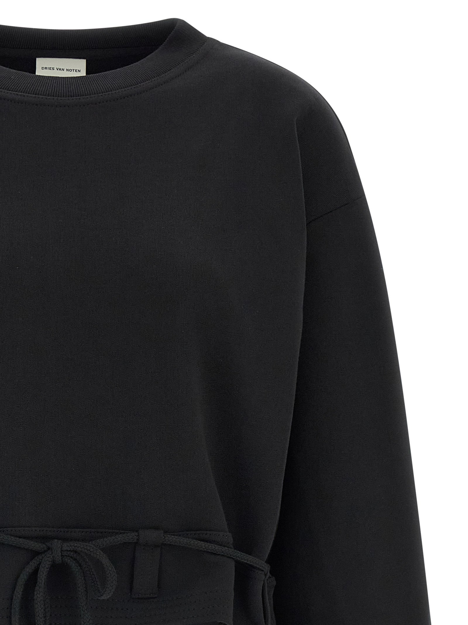 Dries Van Noten Black Cotton Sweatshirt
