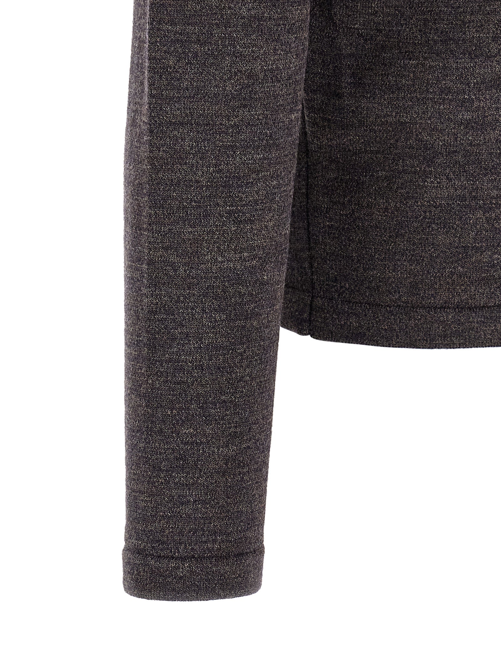 Lemaire Brown Wool Polo Shirt