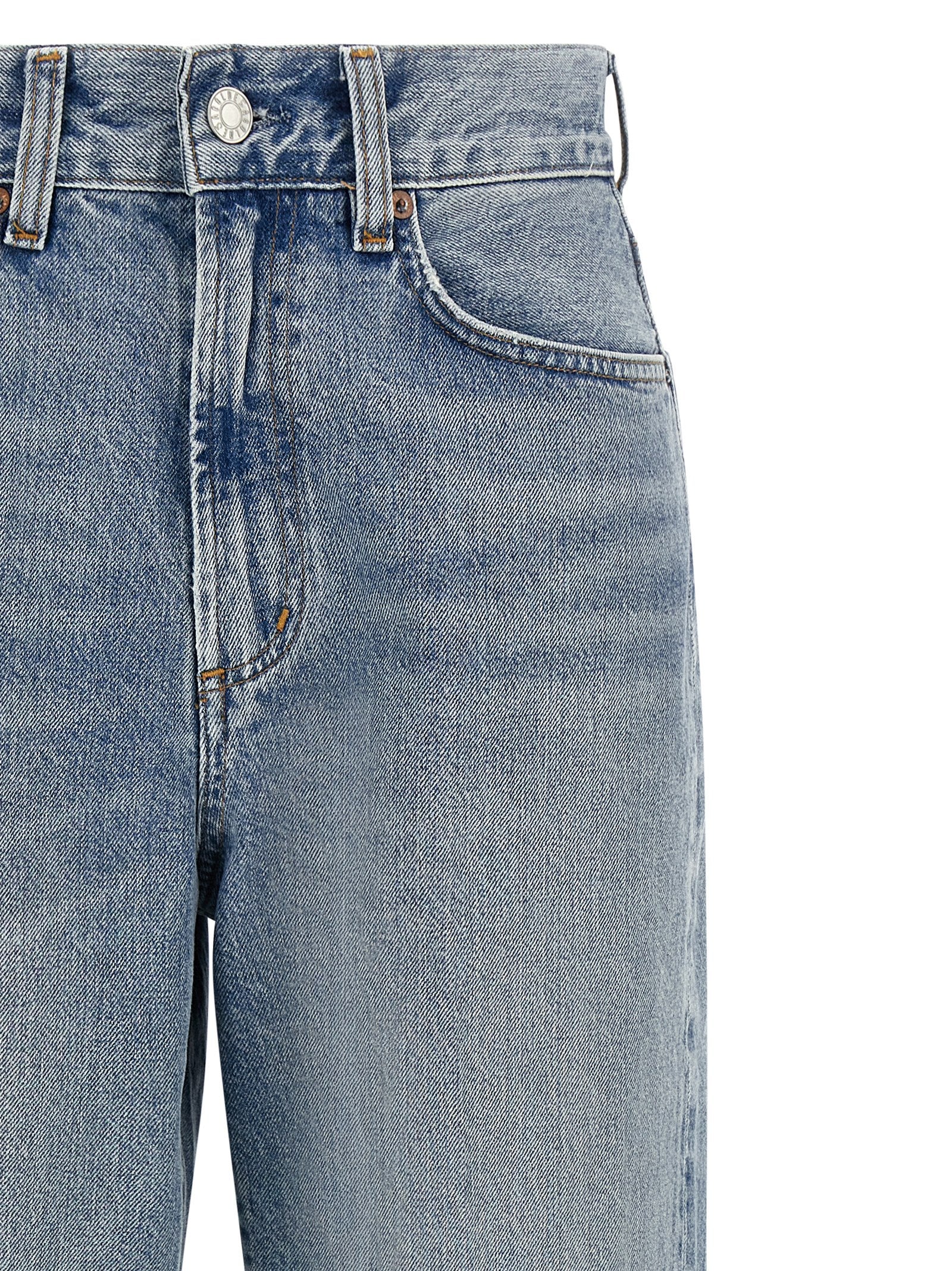 Agolde Blue Cotton Straight-Leg Jeans