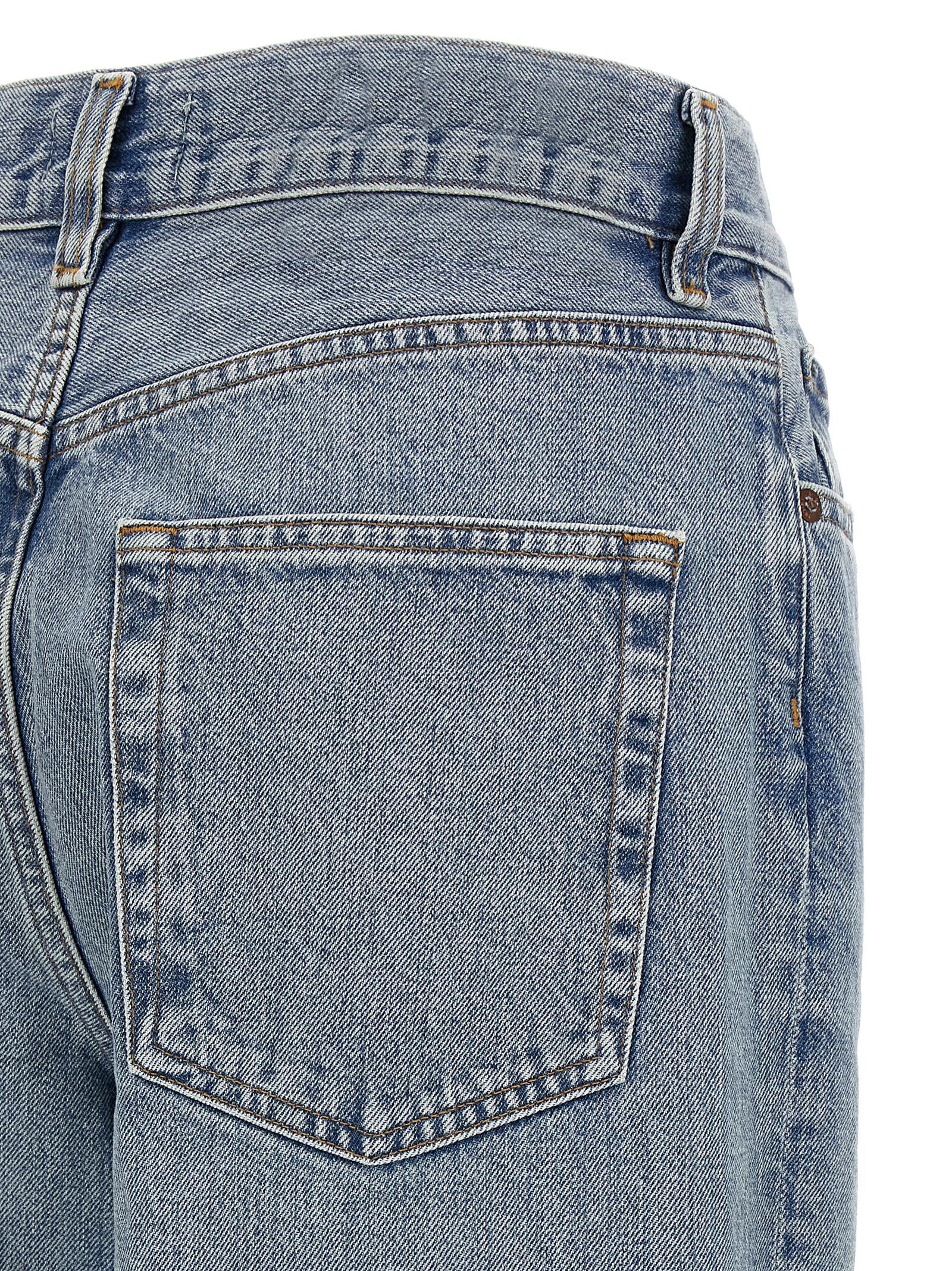 Agolde Blue Cotton Straight-Leg Jeans
