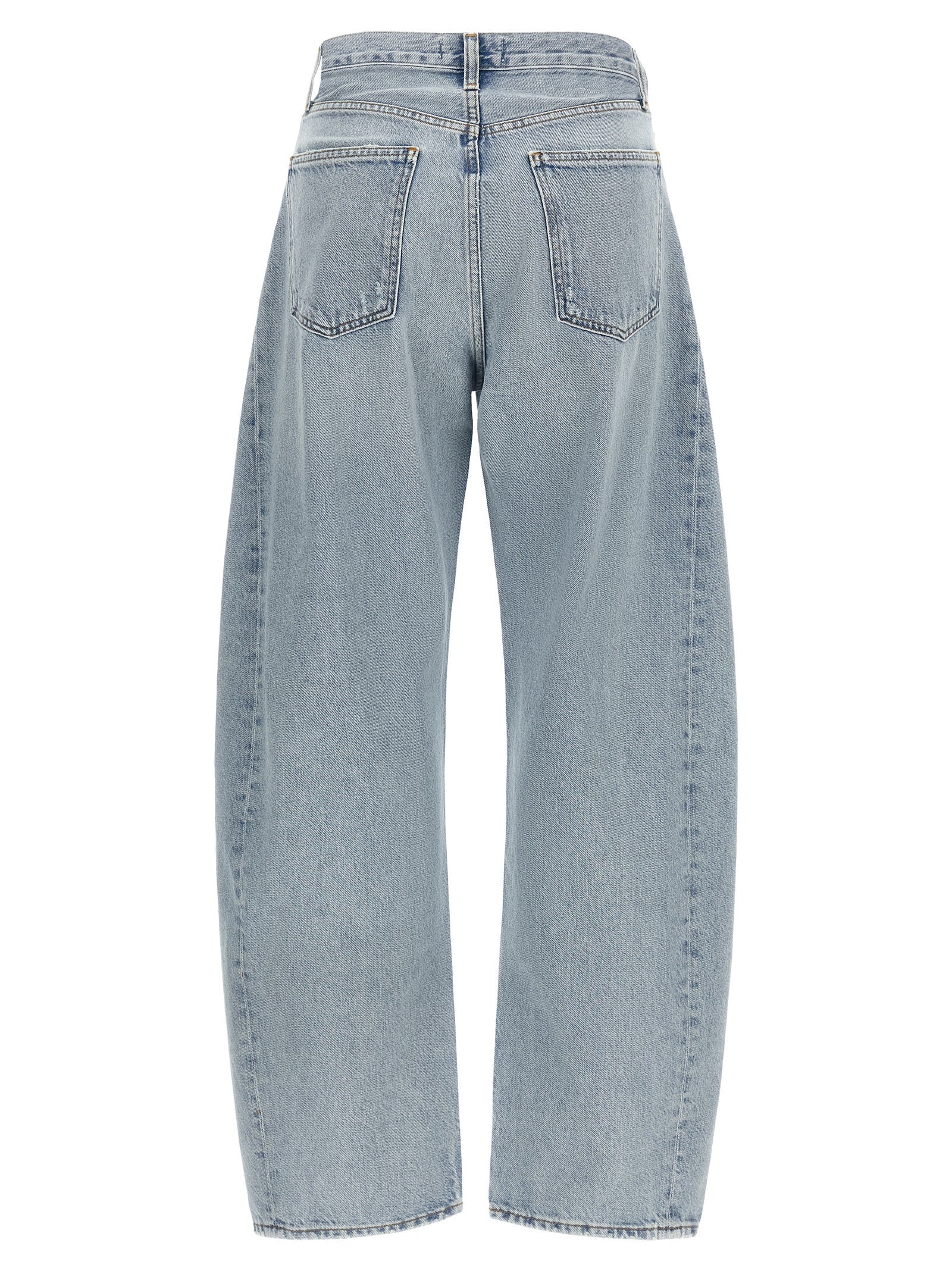 Agolde Blue Cotton High-Waisted Jean