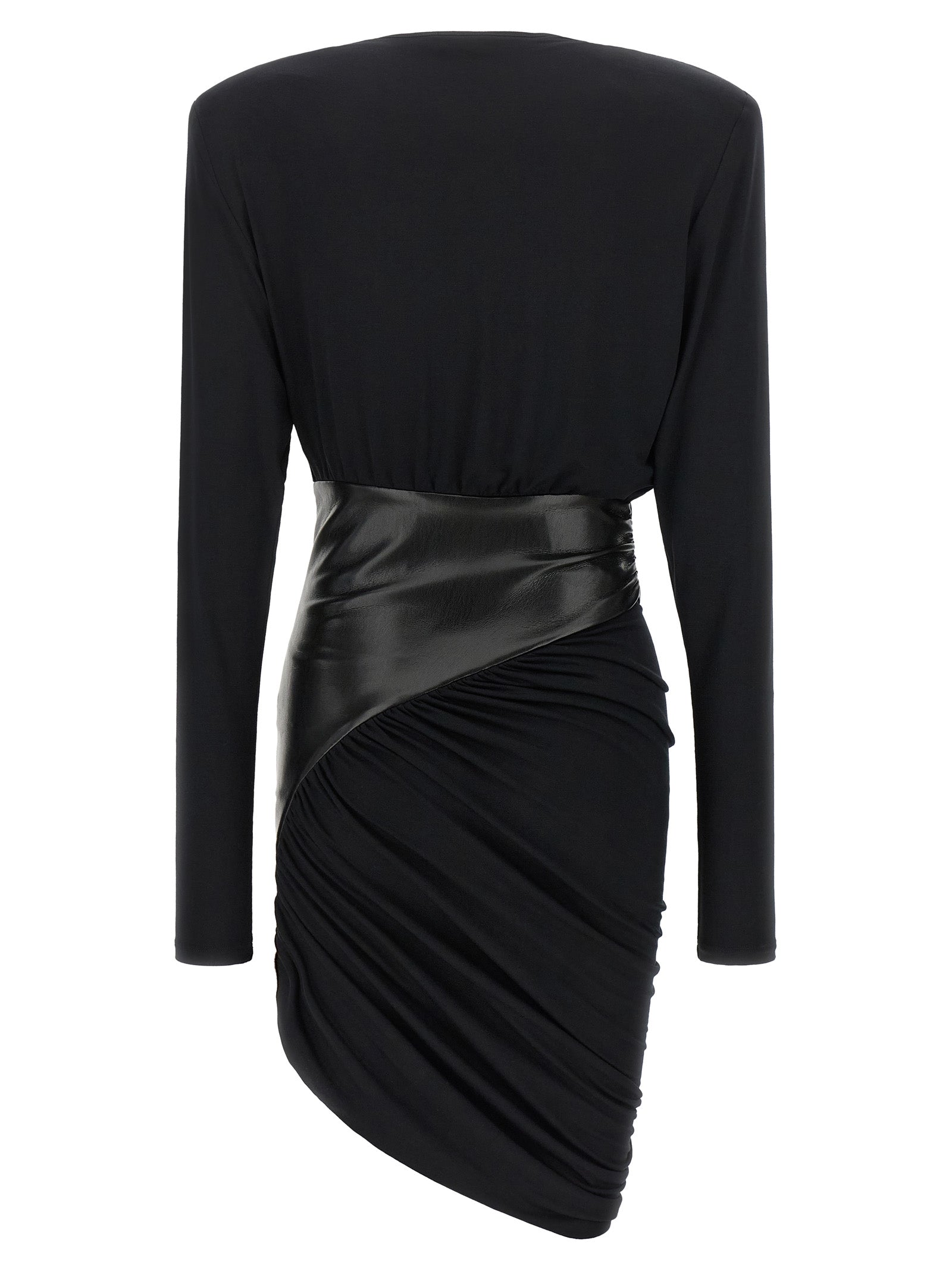The Andamane Black Viscose Short Dress
