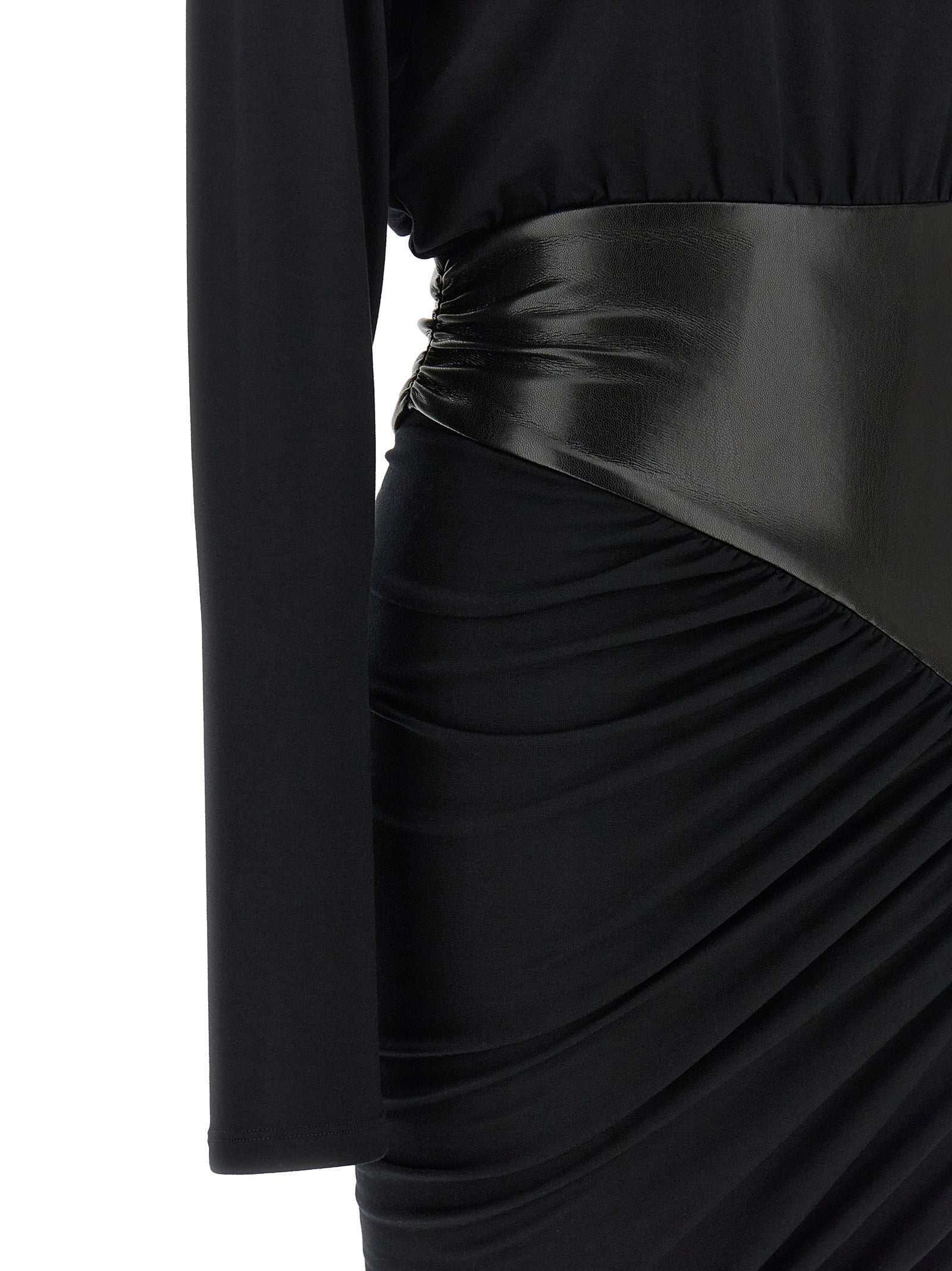 The Andamane Black Viscose Short Dress