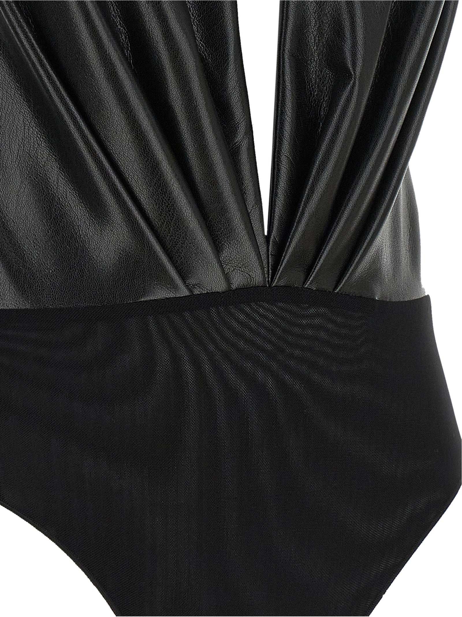 The Andamane Black Polyester Bodysuit