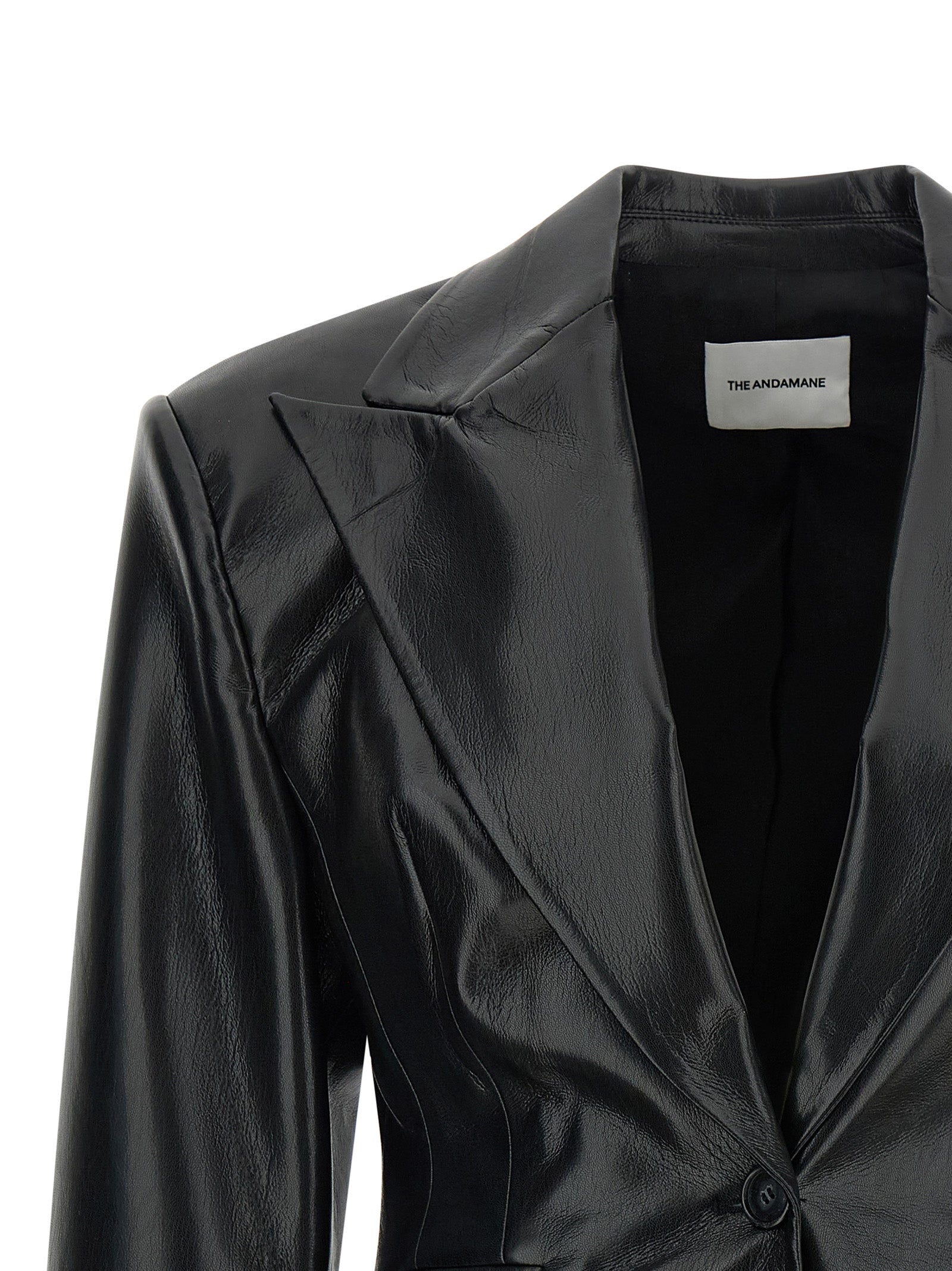 The Andamane Black Polyester Blazer