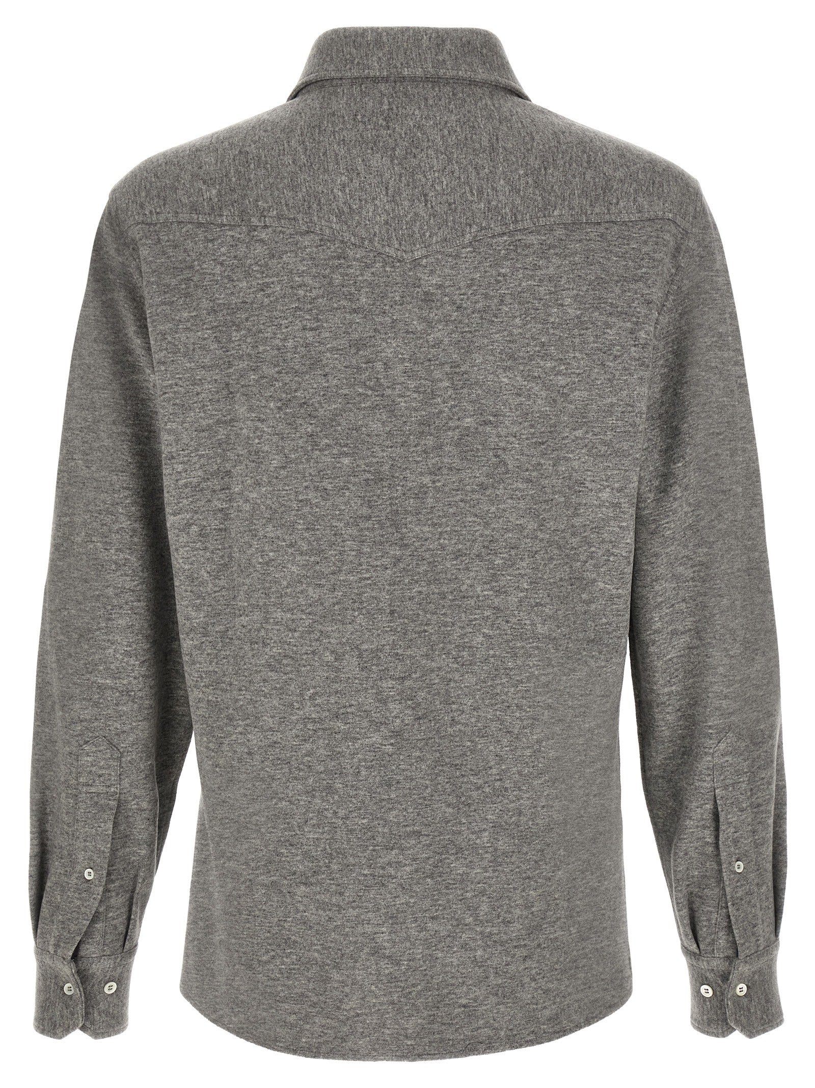 Brunello Cucinelli Gray Cashmere Blouse