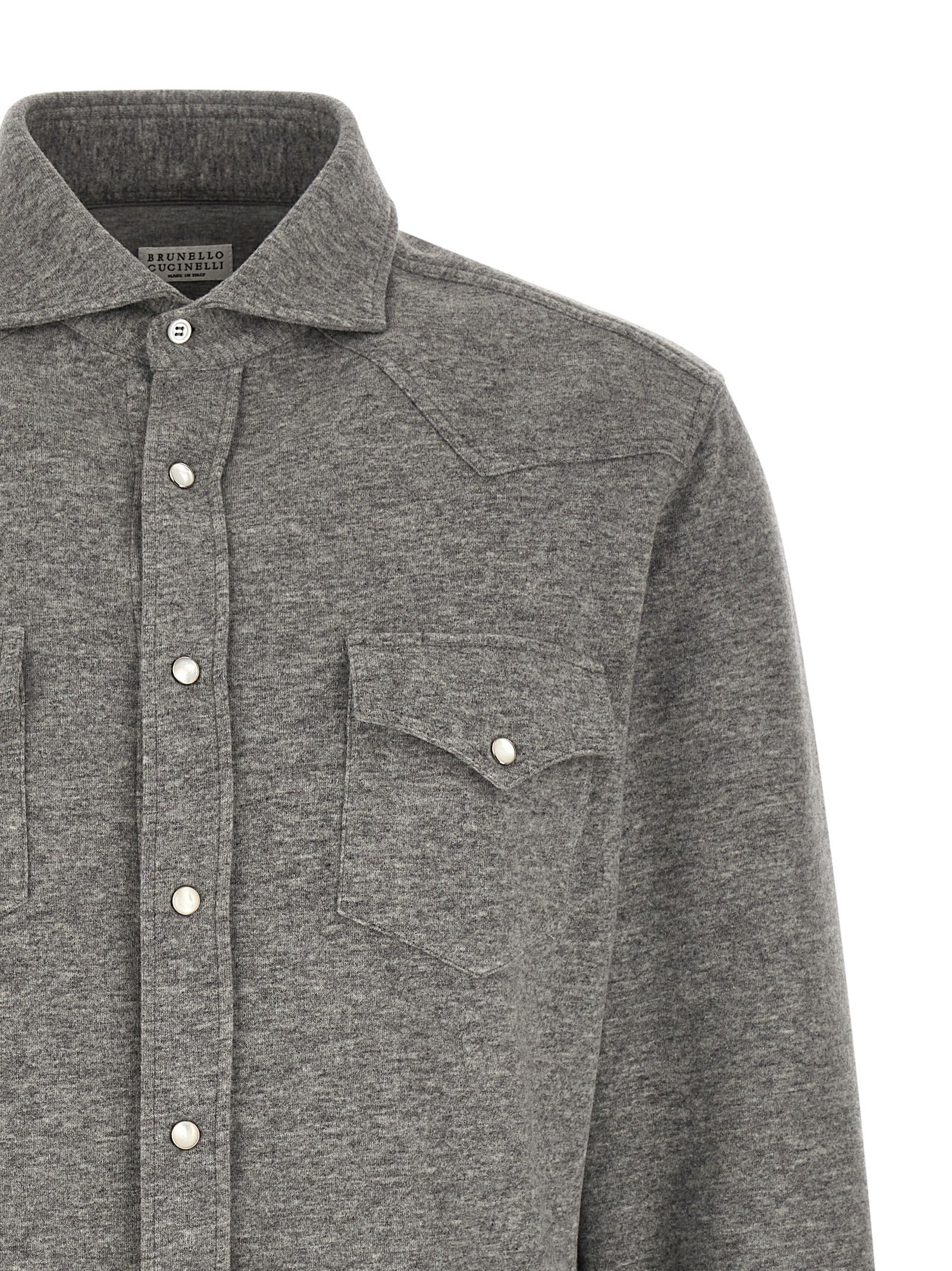 Brunello Cucinelli Gray Cashmere Blouse