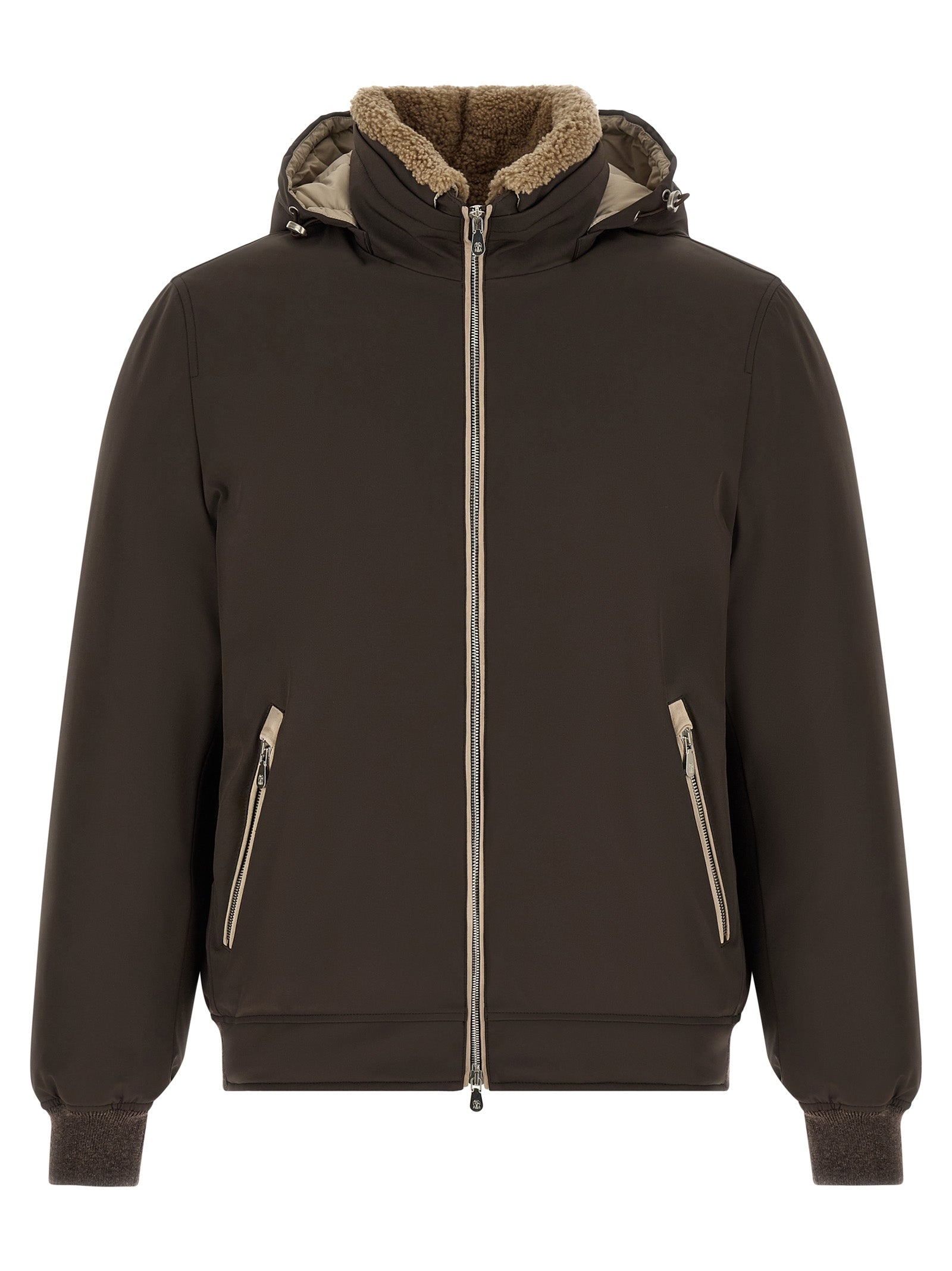 Brunello Cucinelli Brown Polyamide Full-Length Jacket