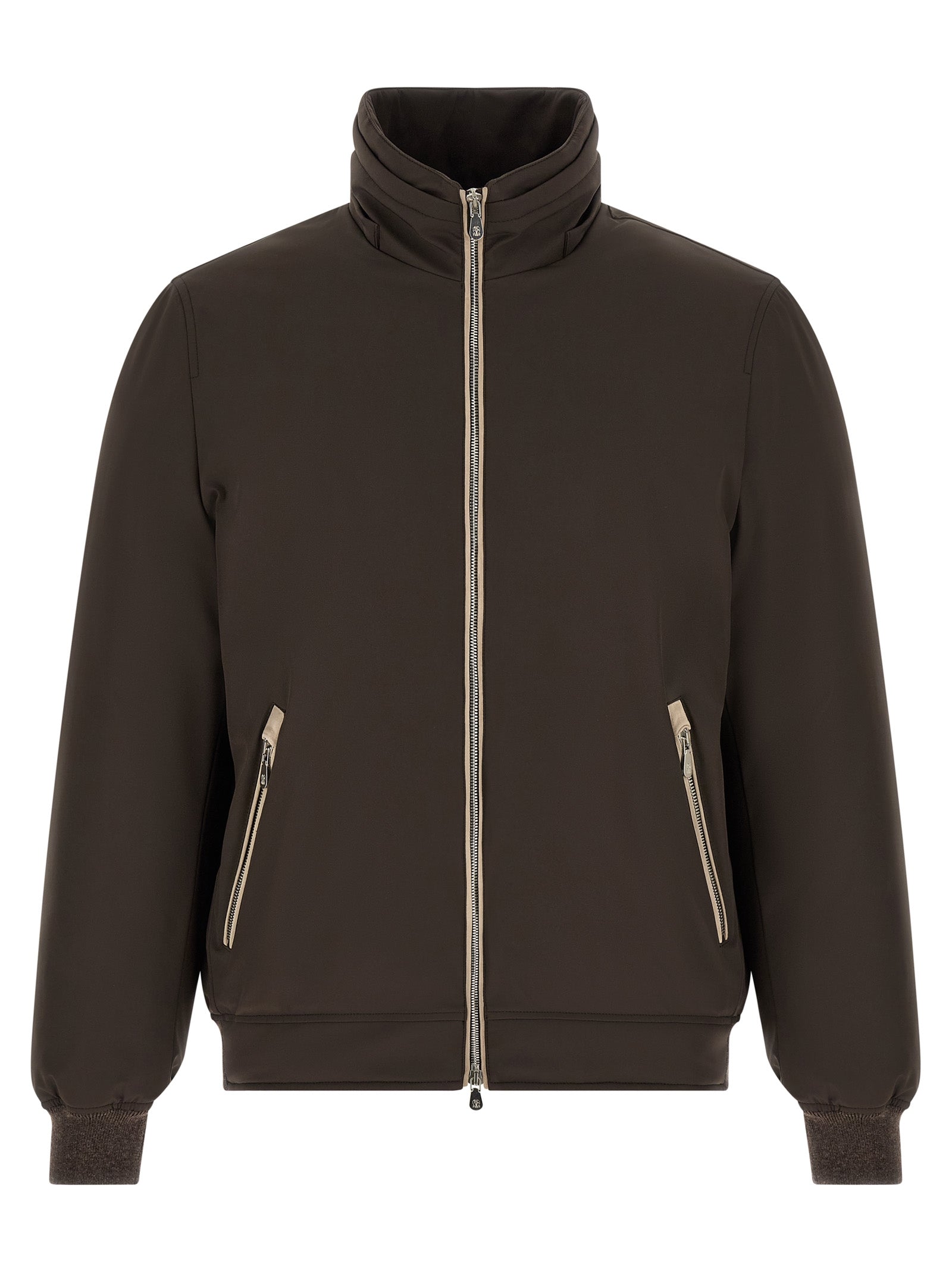 Brunello Cucinelli Brown Polyamide Full-Length Jacket