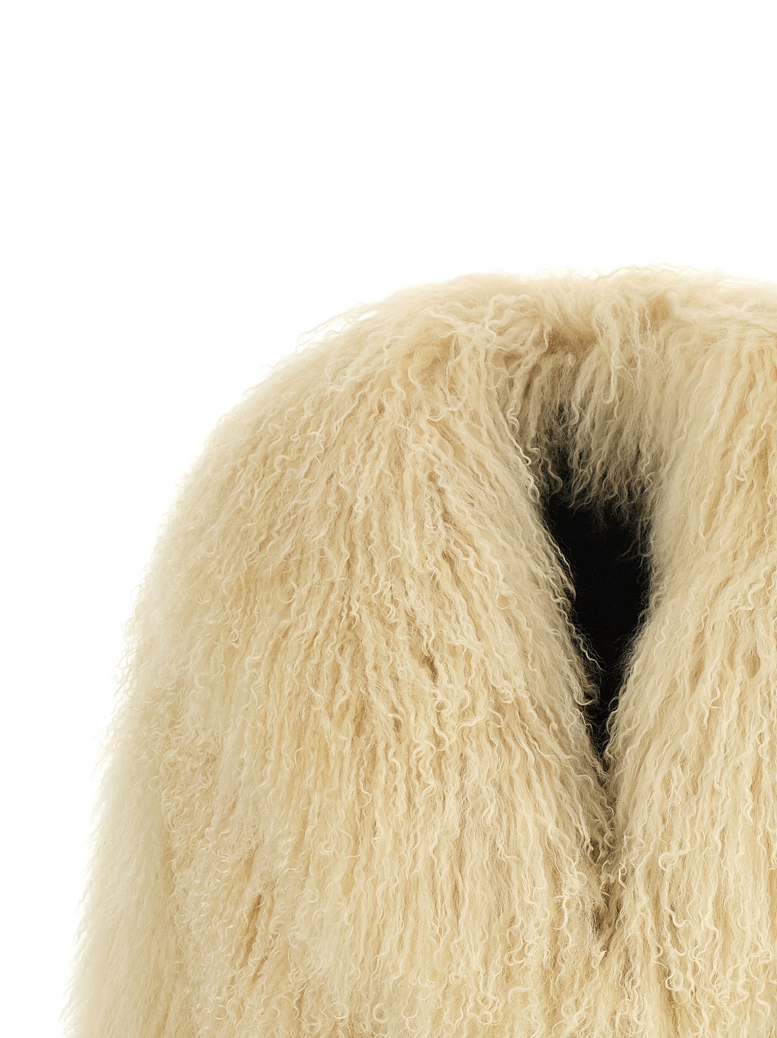 BLANCHA Beige Cashmere Biker Jacket