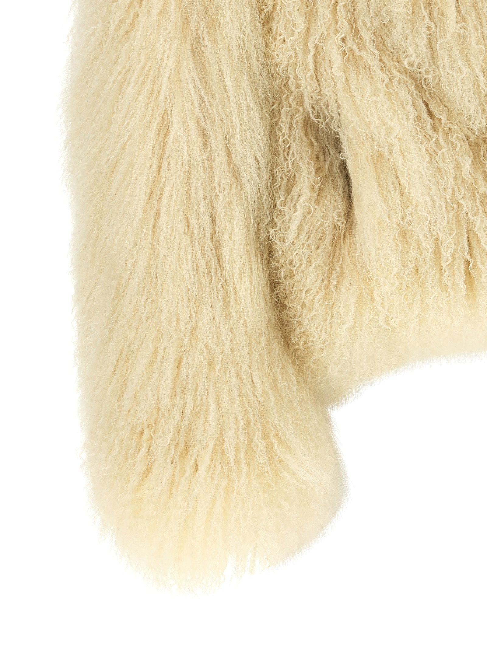 BLANCHA Beige Cashmere Biker Jacket