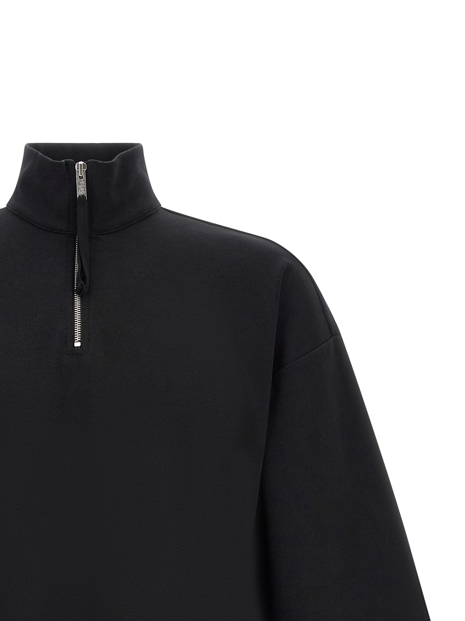 Thom Krom Black Cotton Sweatshirt
