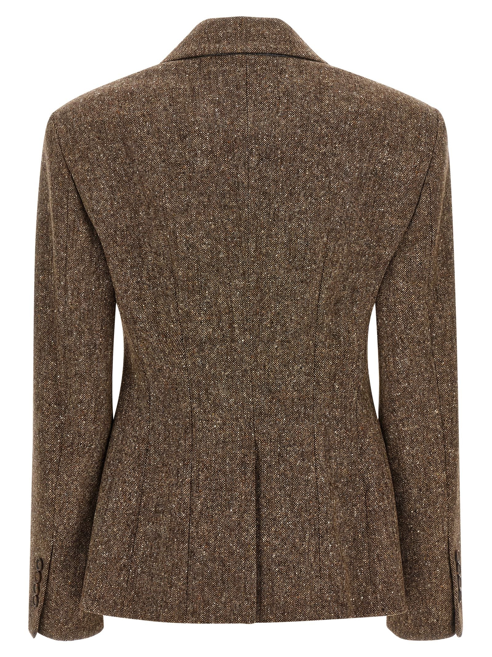 Brunello Cucinelli Brown Virgin Wool Blazer