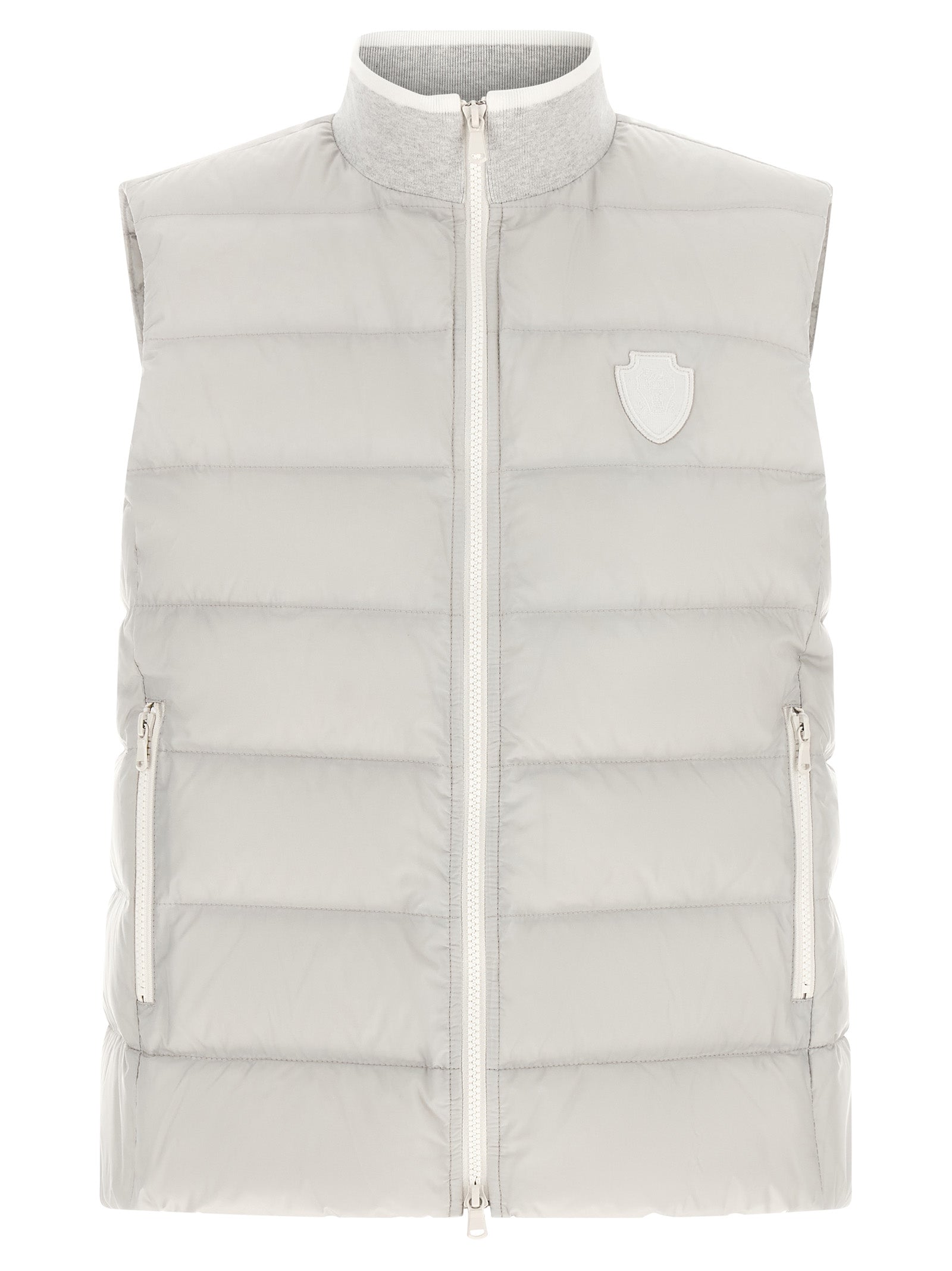 Brunello Cucinelli Gray Polyester Sleeveless Jacket