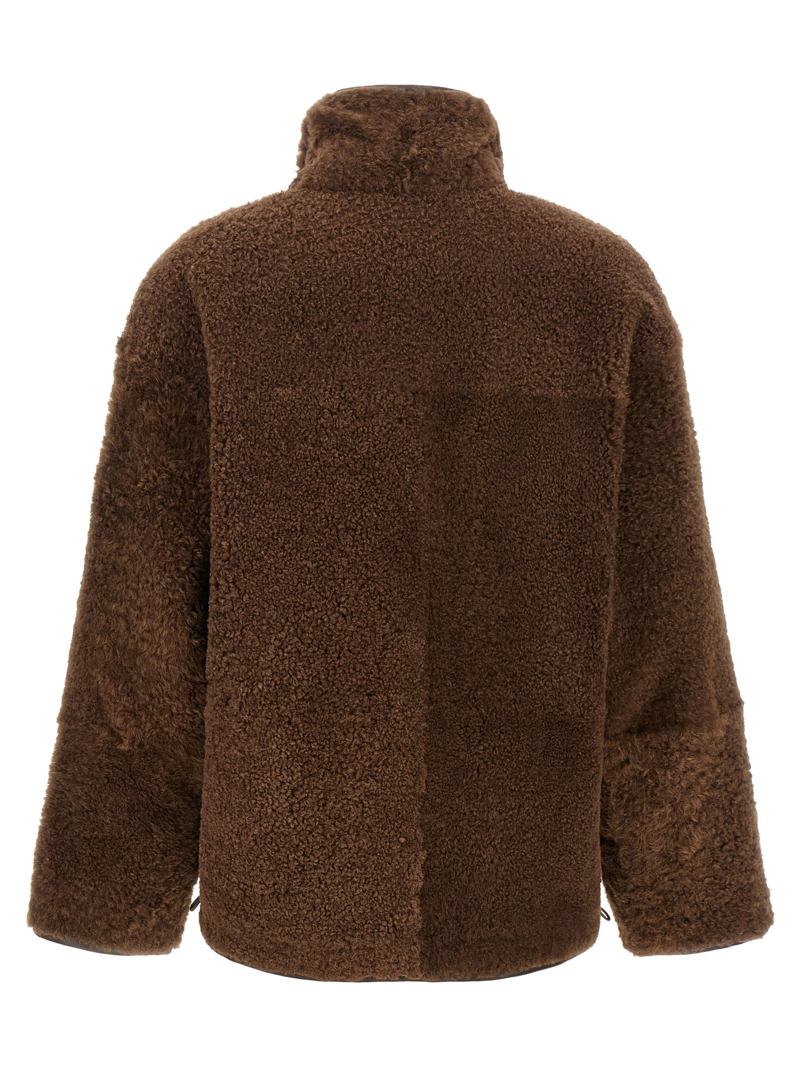 Brunello Cucinelli Brown Lamb Leather Biker Jacket
