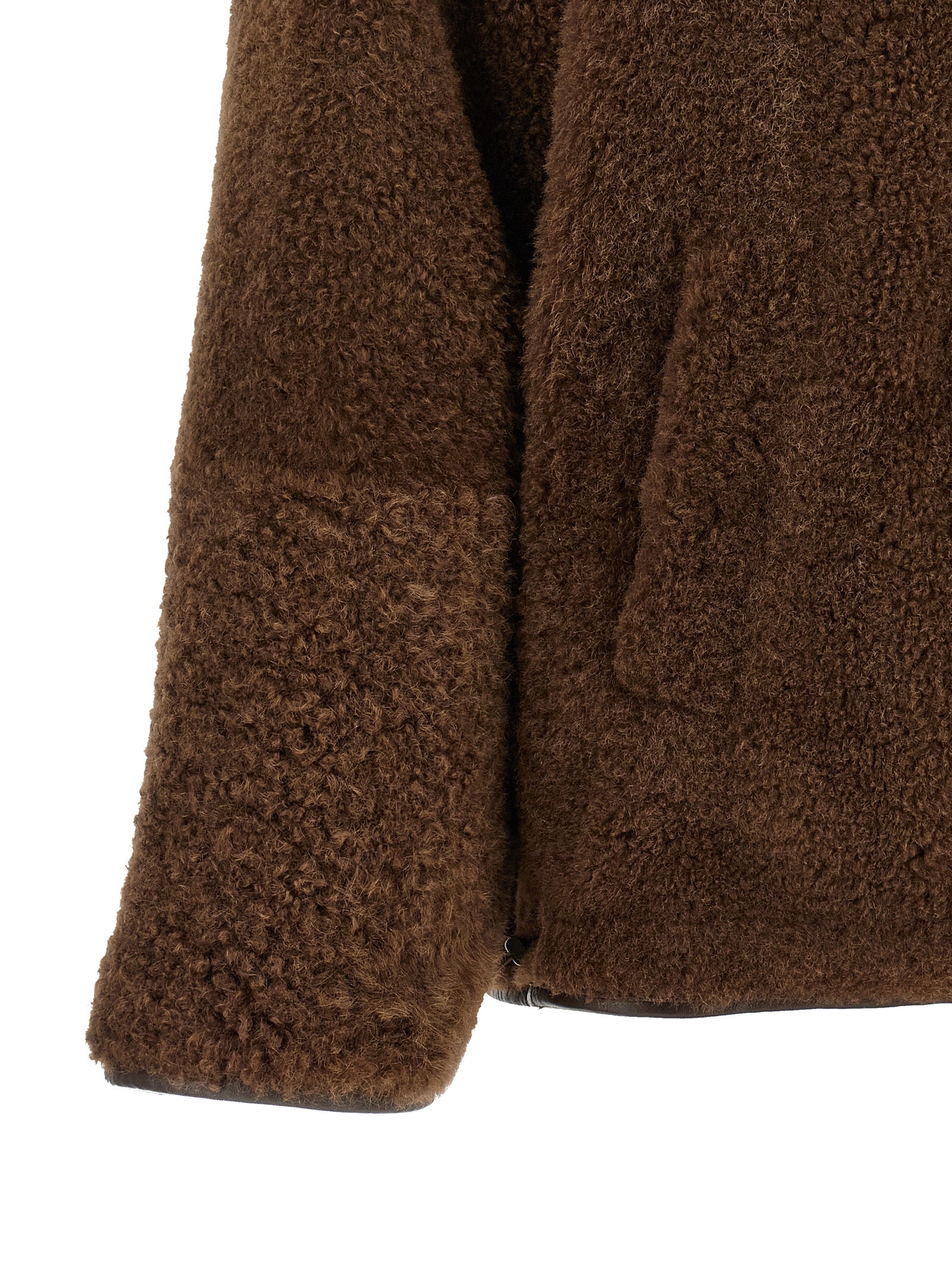 Brunello Cucinelli Brown Lamb Leather Biker Jacket