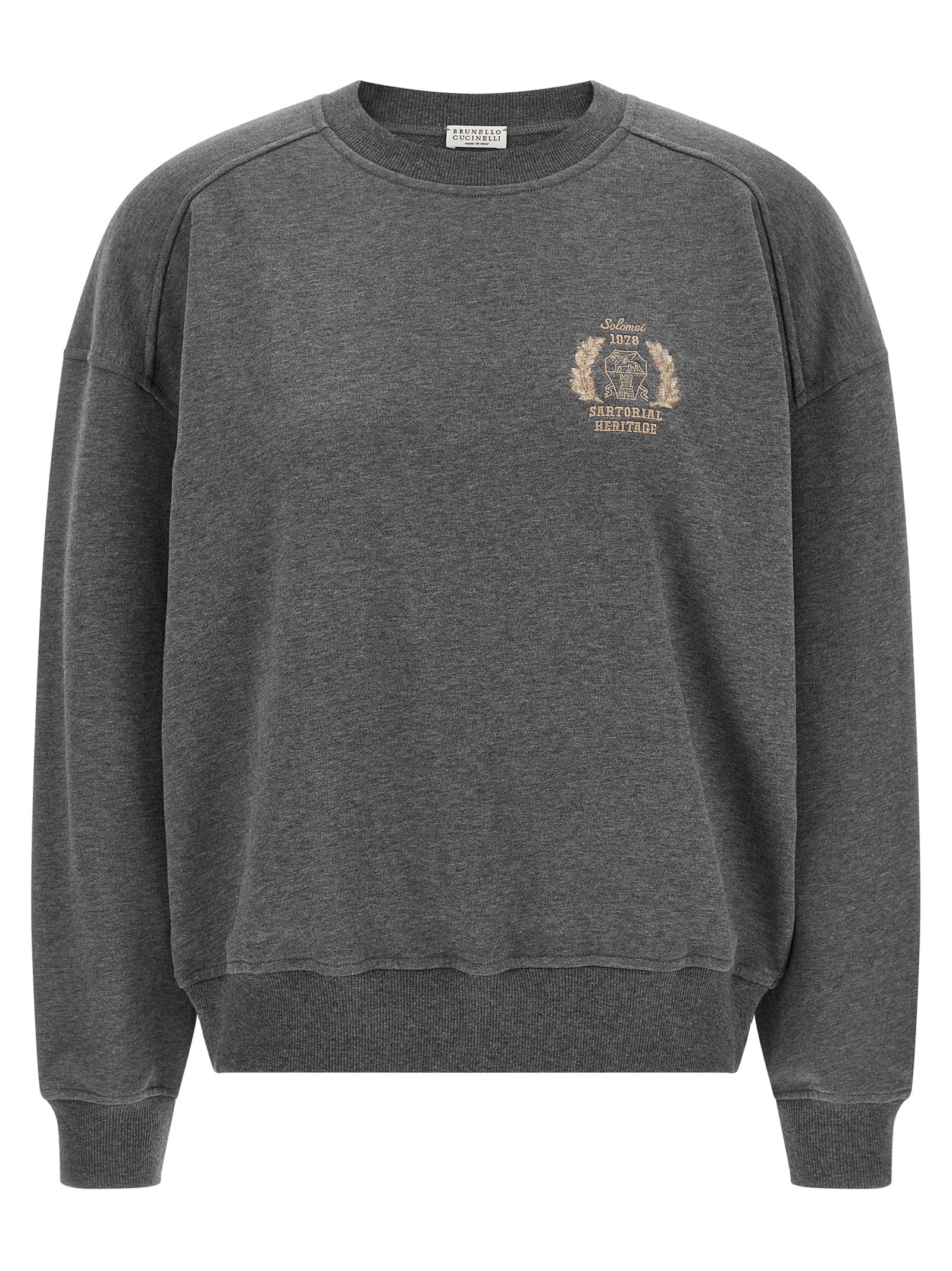 Brunello Cucinelli Gray Cotton Sweatshirt