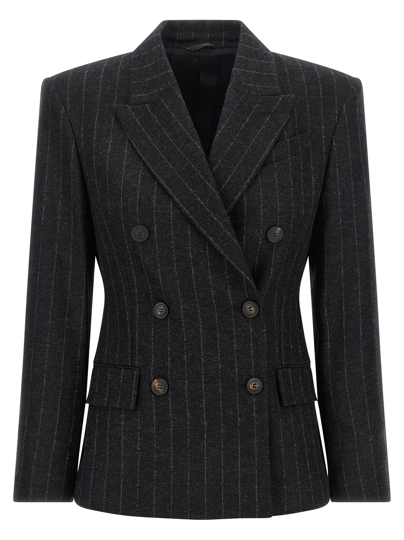 Brunello Cucinelli Gray Virgin Wool Blazer