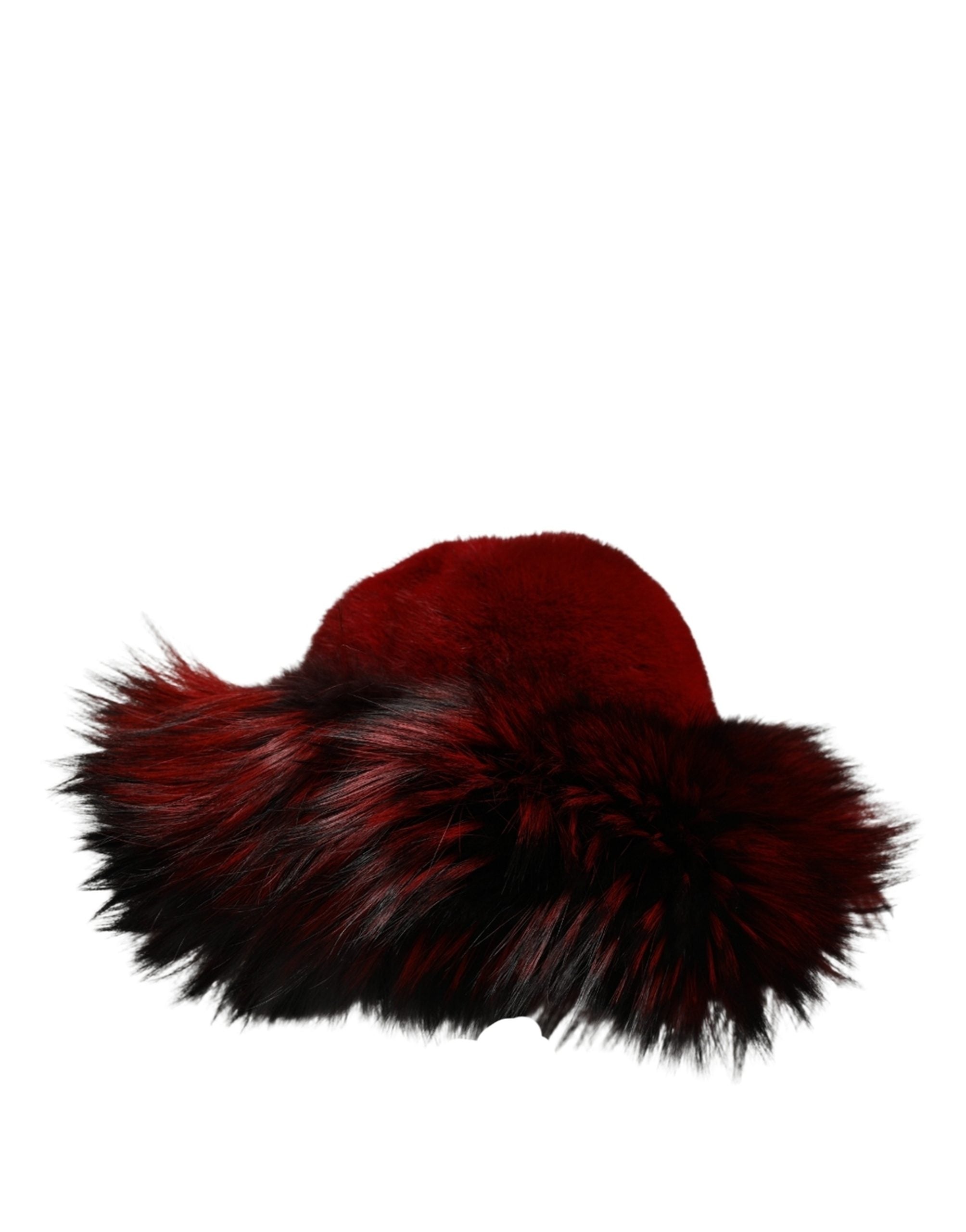 Dolce & Gabbana Red Fox Mink Fur Womens Bucket Capello Hat