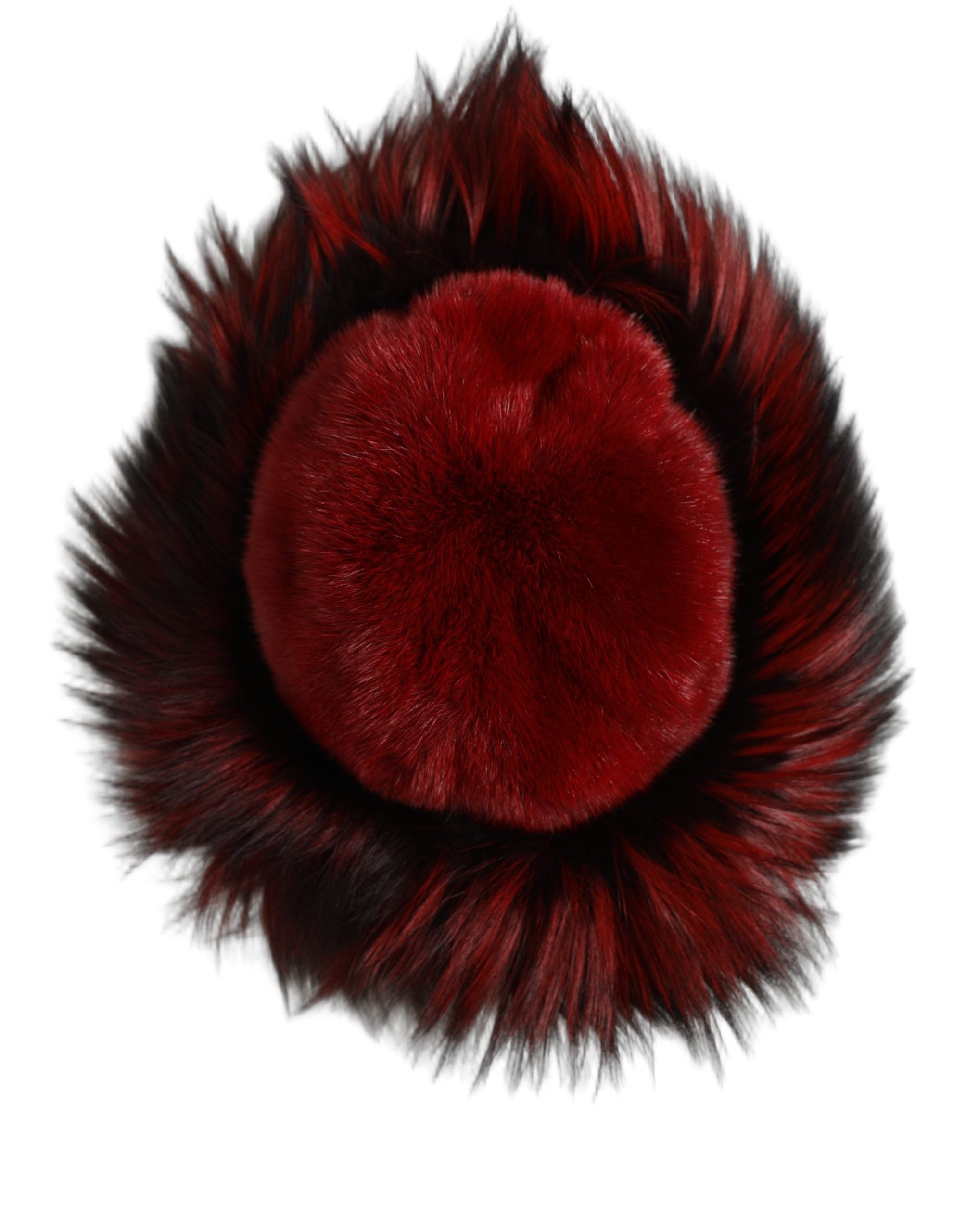 Dolce & Gabbana Red Fox Mink Fur Womens Bucket Capello Hat