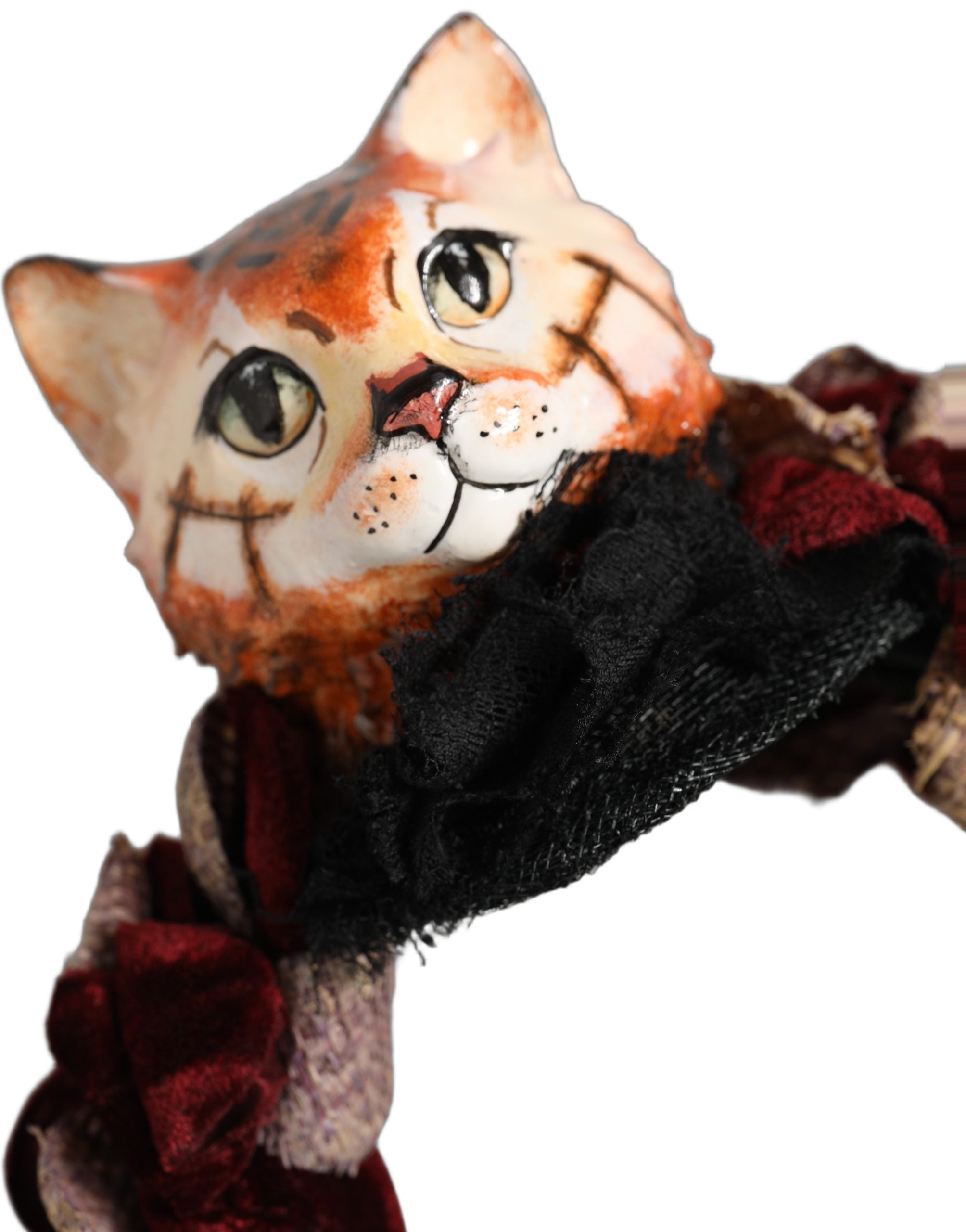Dolce & Gabbana Multicolor Velvet Bengal Cat Silk Headwear Headband
