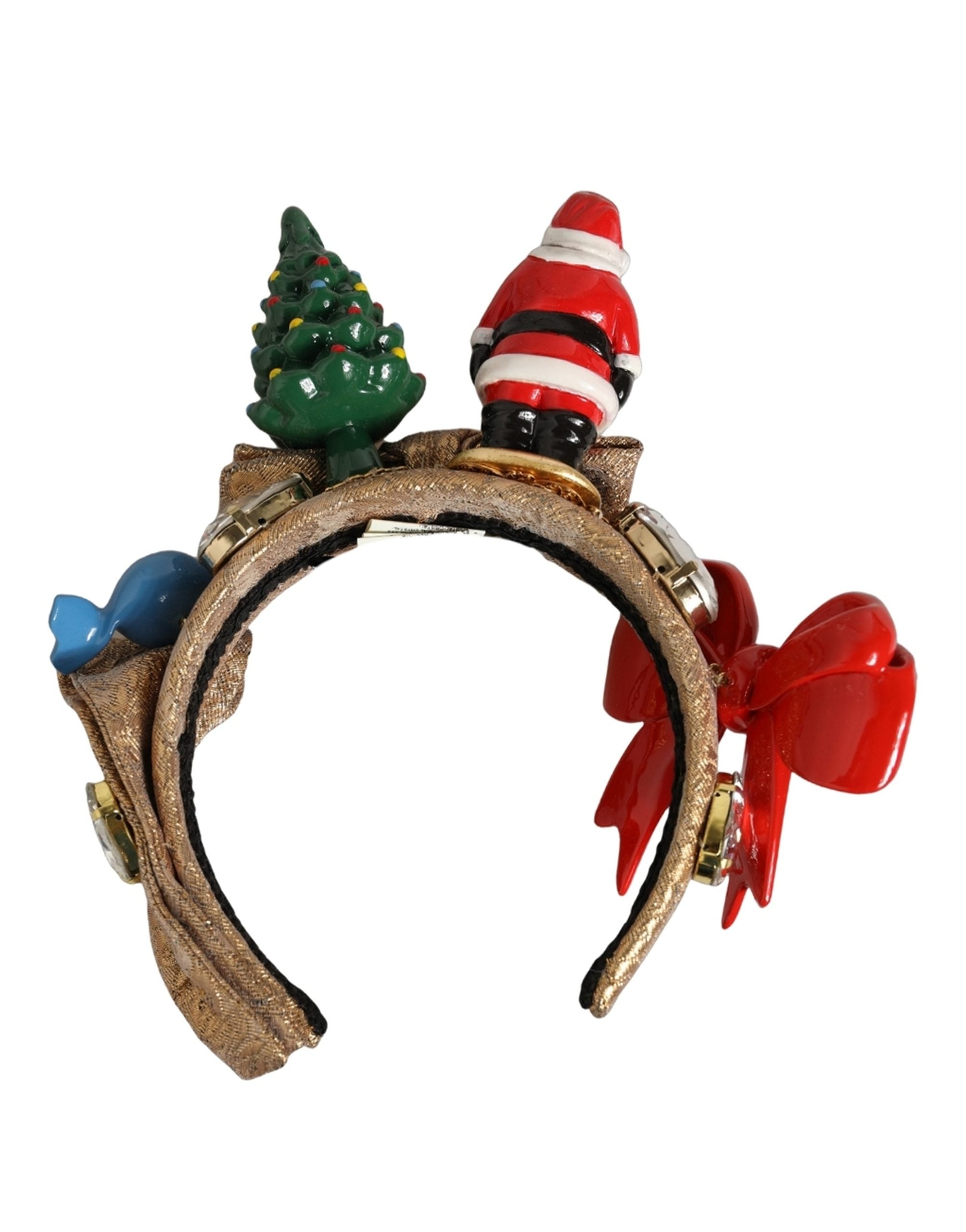 Dolce & Gabbana Multicolor Glittery Christmas Themed Headwear Headband