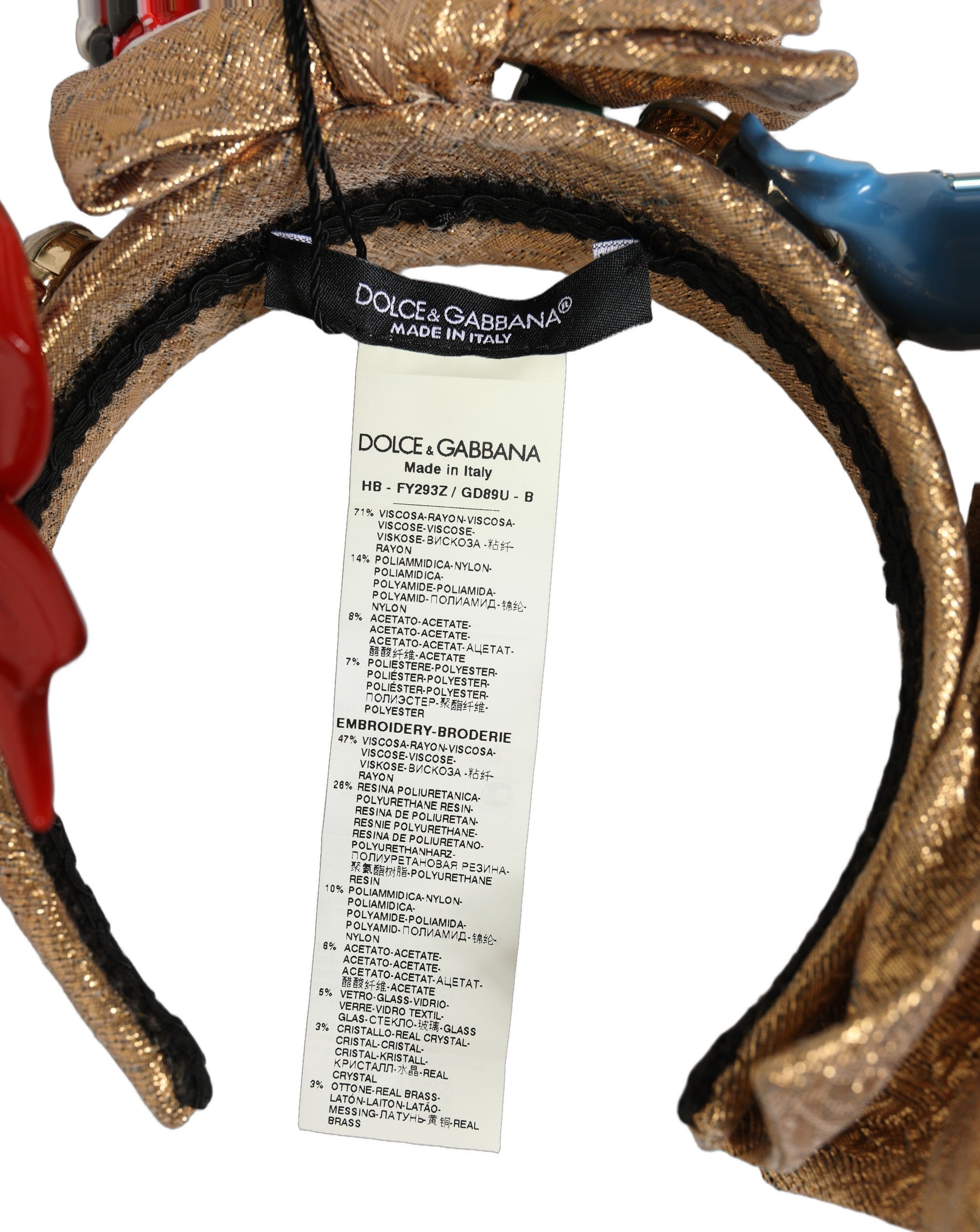 Dolce & Gabbana Multicolor Glittery Christmas Themed Headwear Headband